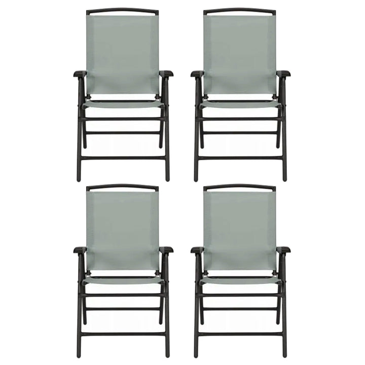 Four Seasons Courtyard Sunny Isles Outdoor Folding Lounge Chairs, 4 Pack, Green - VMInnovations