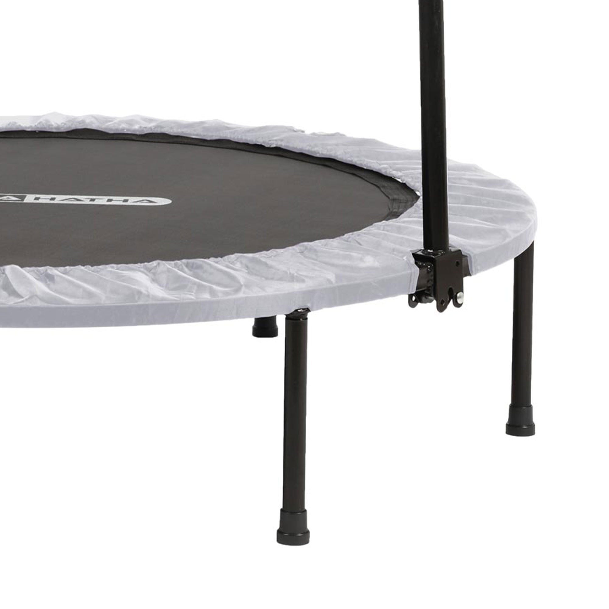 HolaHatha Foldable Mini Fitness Trampoline with Adjustable Handle, 48 in., White - VMInnovations