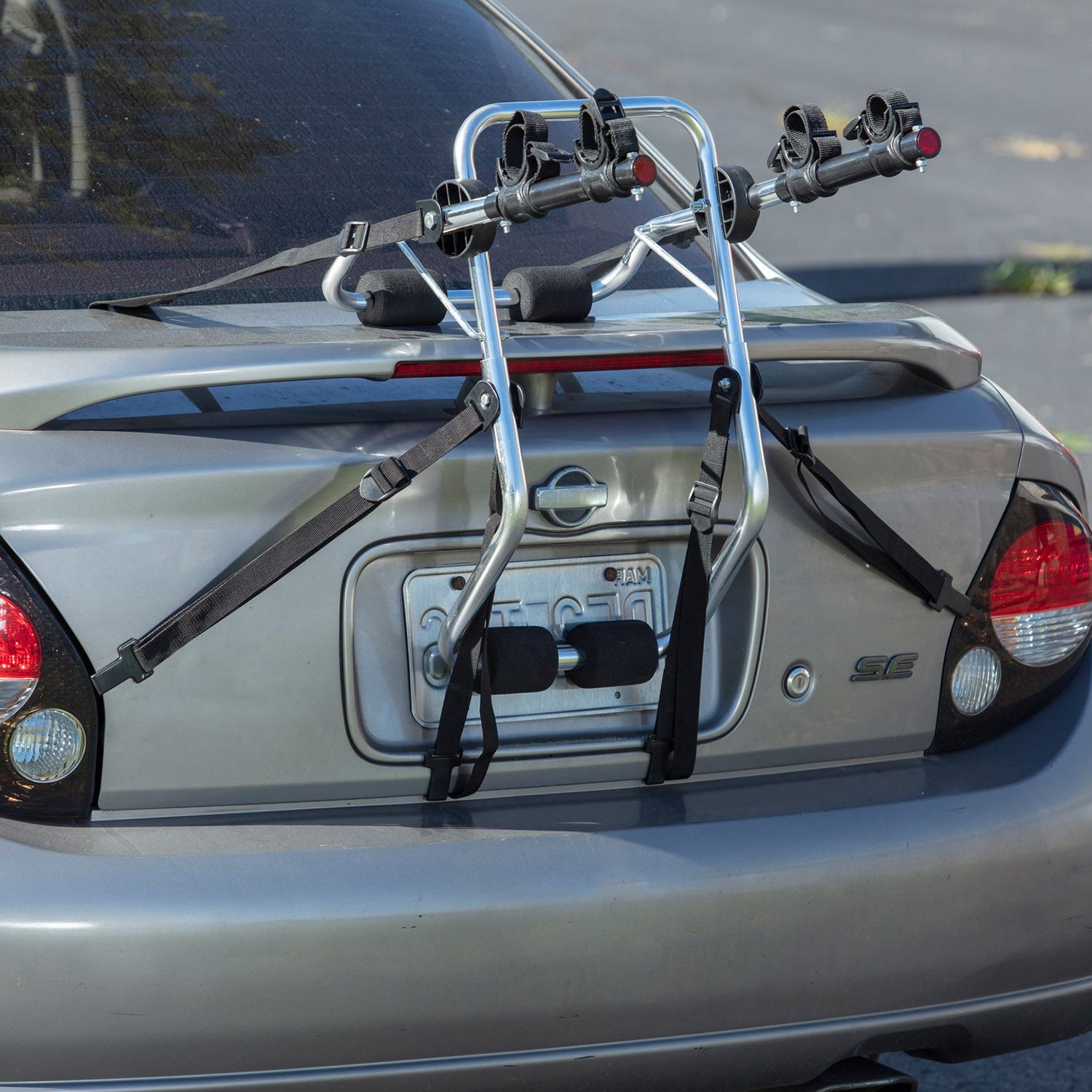 Rockland Trunk Mounted Bicycle Rack Carrier for Cars w/ Pads, 2 Bikes(Open Box) - VMInnovations