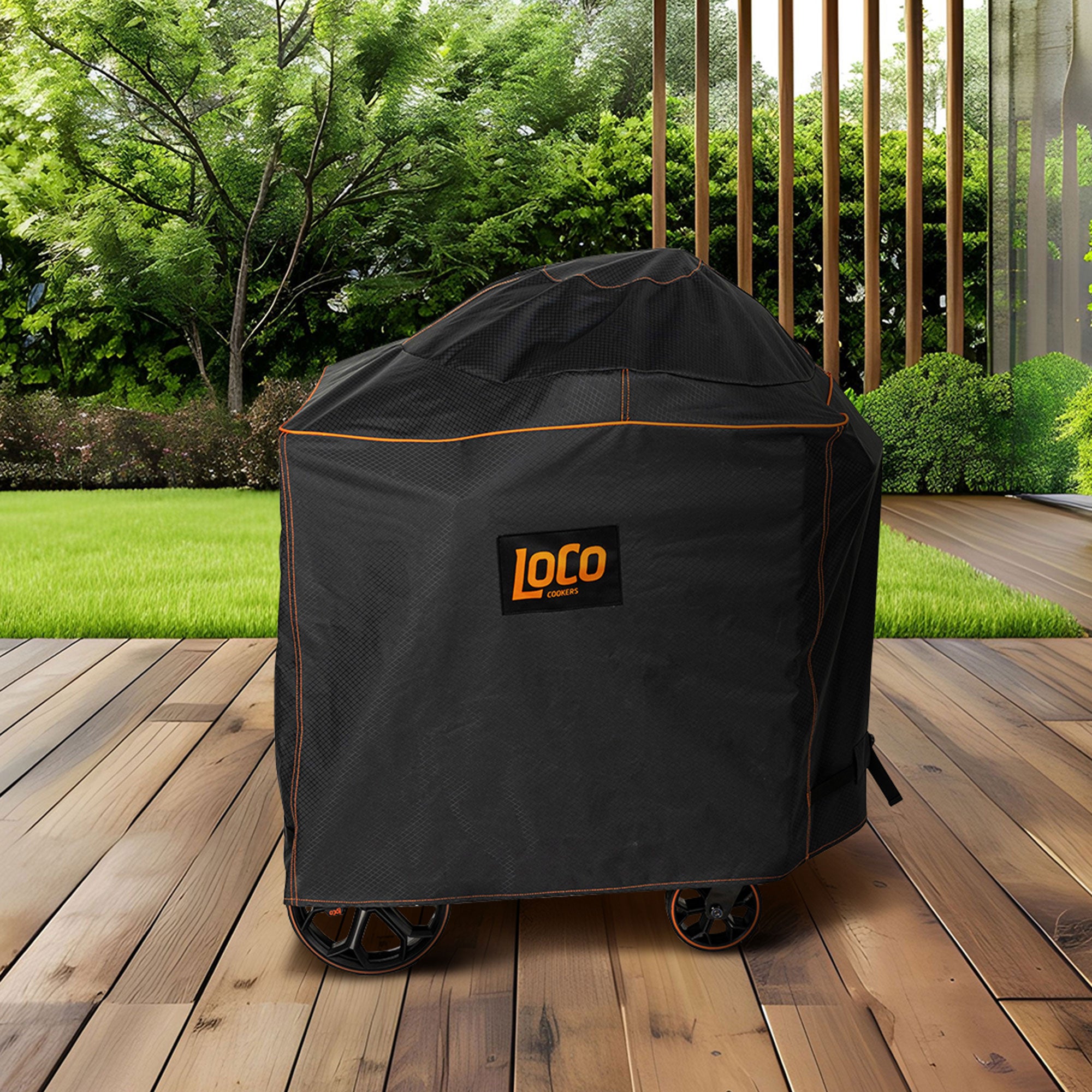 Loco Cookers 22.5" SmartTemp Kettle Grill with 22" Kettle Grill Cover, Black - VMInnovations