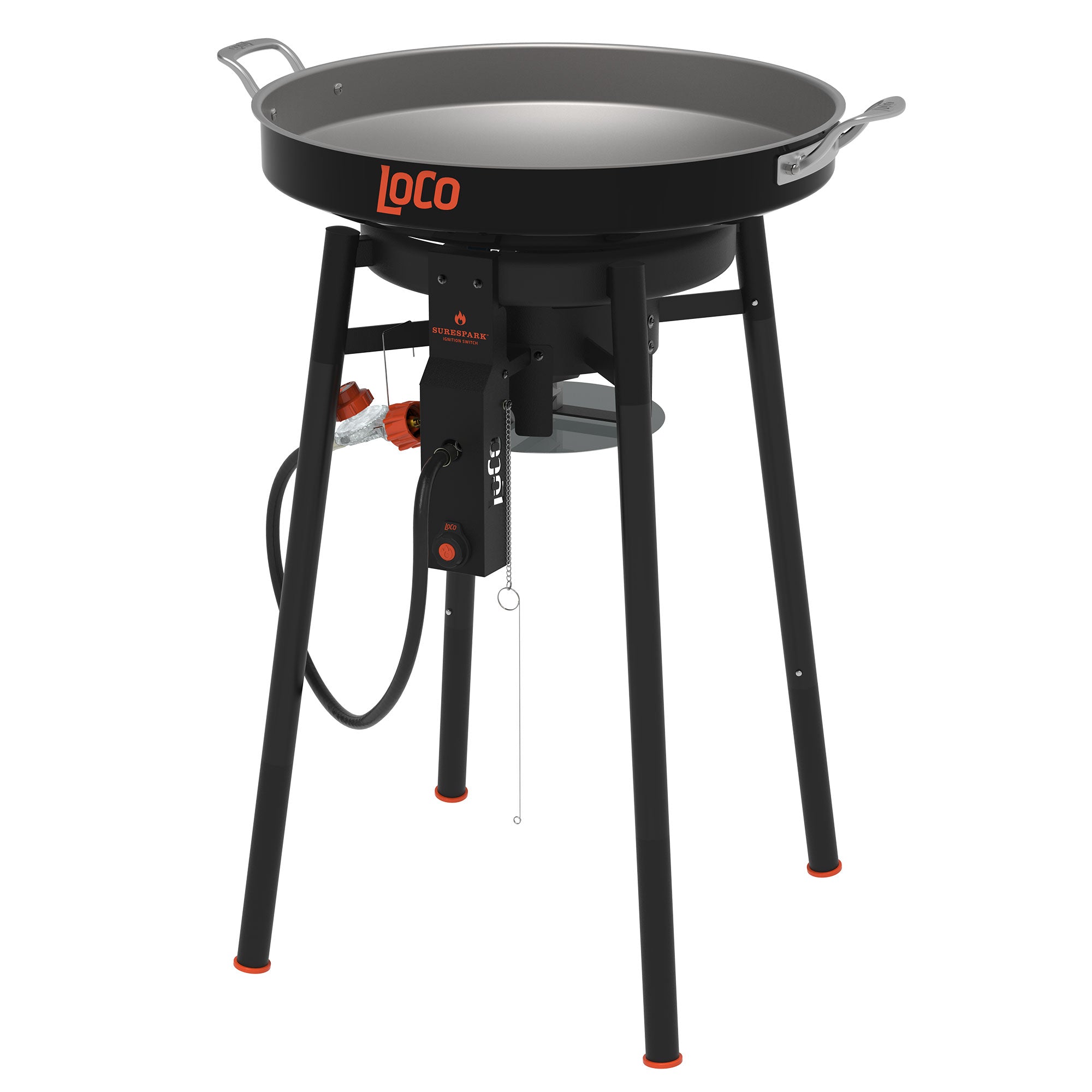 Loco Cookers 22 Inch SureSpark Disco Cooker and Tabletop Foldable Prep Cart - VMInnovations