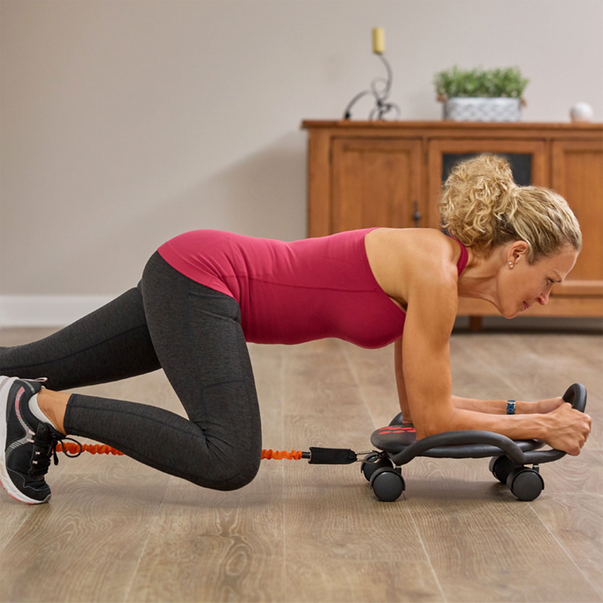 AB Dolly Core Fitness Ab Exercise Workout Equipment & Resistance Bands(Open Box) - VMInnovations