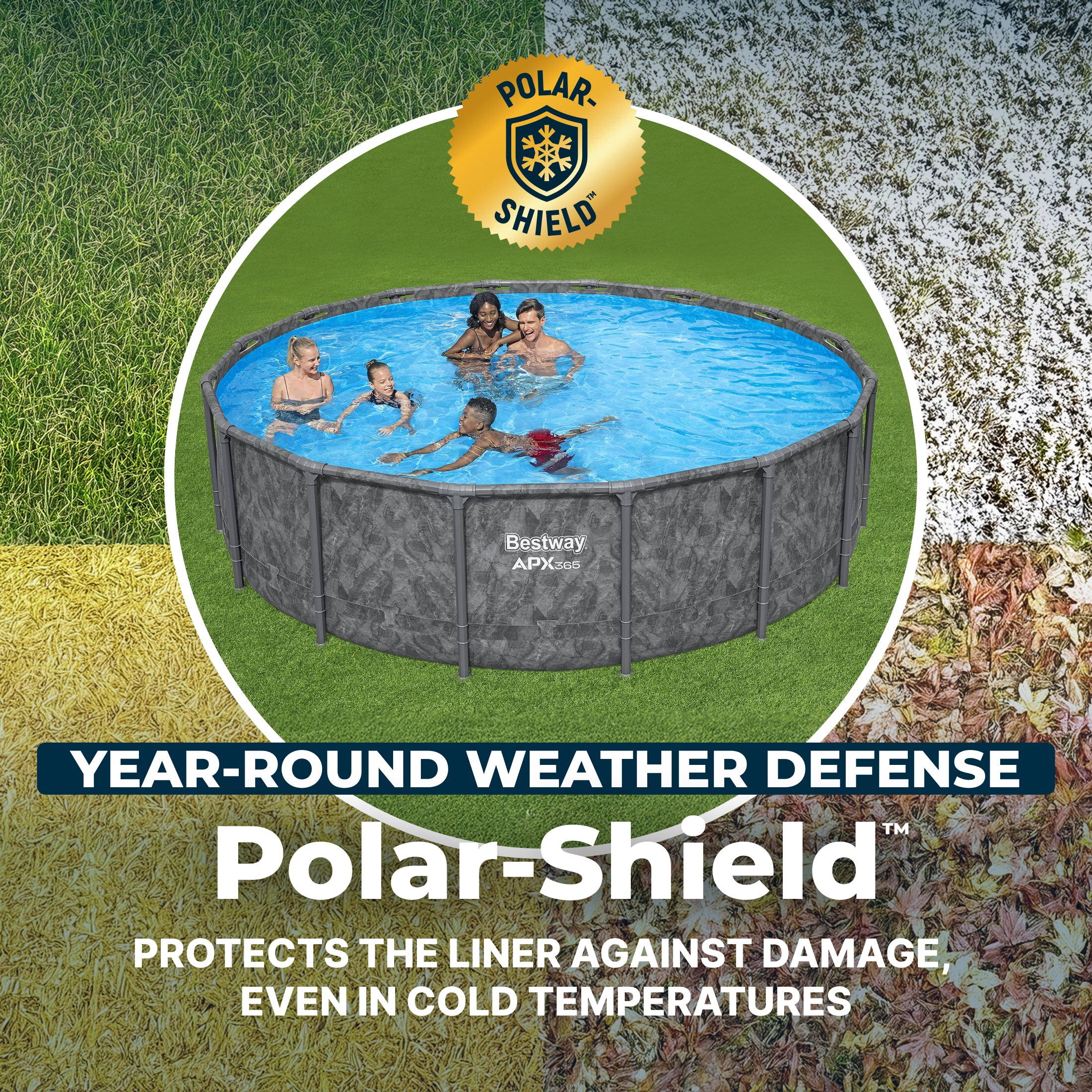 Bestway APX 365 16' x 48" Round Swimming Pool Set w/Pump & Ladder (Open Box) - VMInnovations