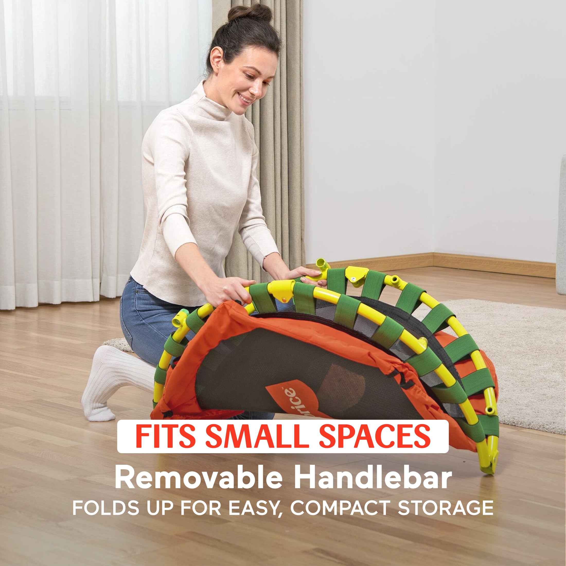 Fisher-Price WonderJump 36" Round Indoor Mini Trampoline for Kids Toddler Toy