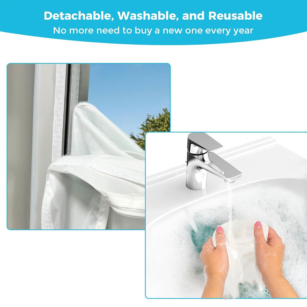 Renogy Window Seal Kit with Tape for Portable Home Air Conditioner Units, White - VMInnovations