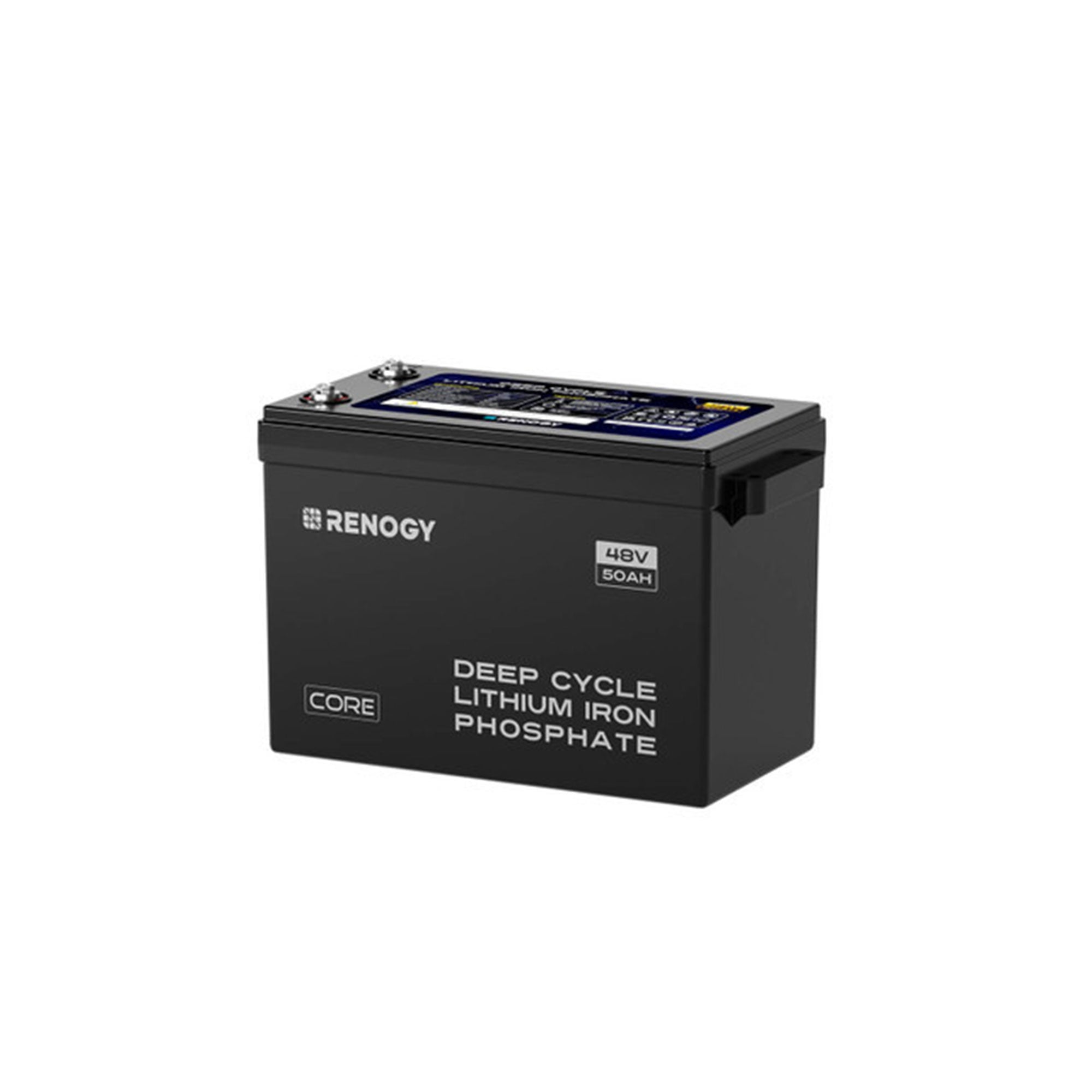Renogy Lithium Iron Phosphate Battery, 48V 50Ah, Expandable Backup Pack, Black