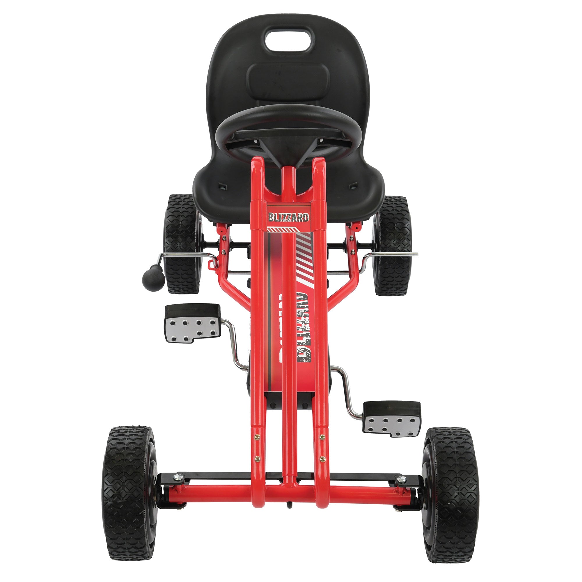 hauck Blizzard Ergonomic Pedal Ride On Go Kart Toy for Boys & Girls Ages 4-8,Red - VMInnovations