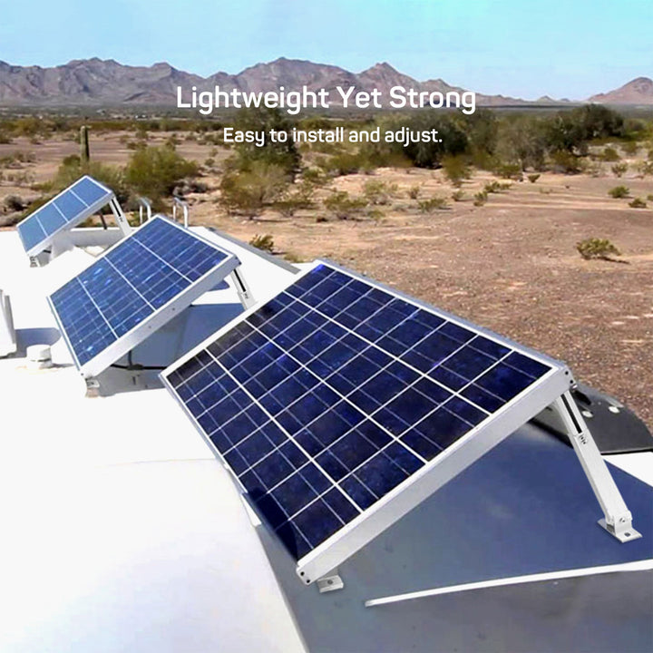 HQST Adjustable Solar Panel Tilt Mounting Brackets, 30” for 200W Panels, White - VMInnovations