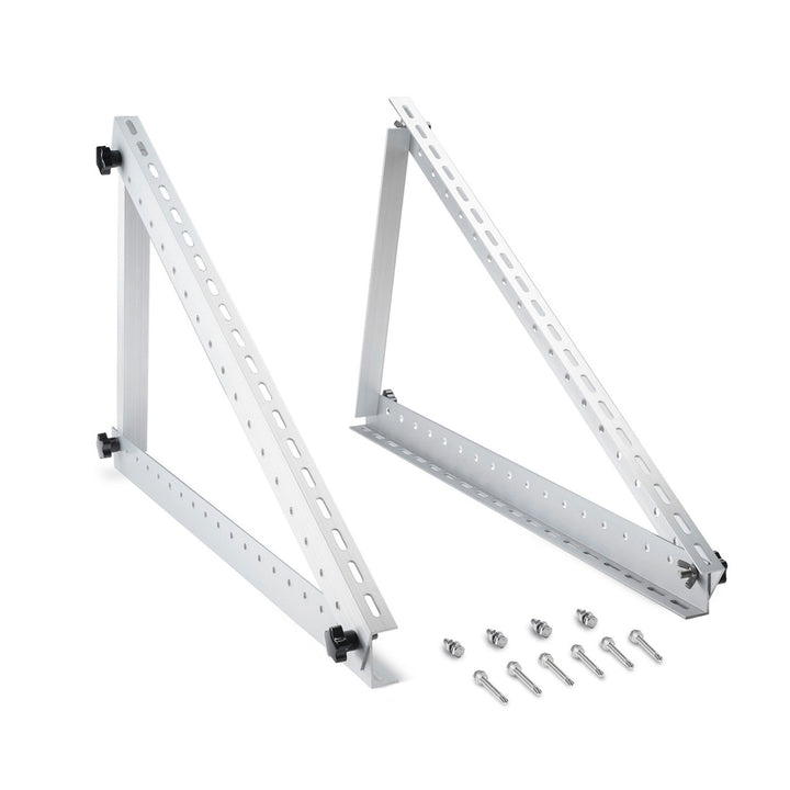 HQST Adjustable Solar Panel Tilt Mounting Brackets, 28” for 150W Panels, White - VMInnovations