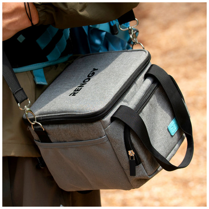 Renogy Carrying Bag with Handle and Strap, for Portable Power Station 200, Gray - VMInnovations