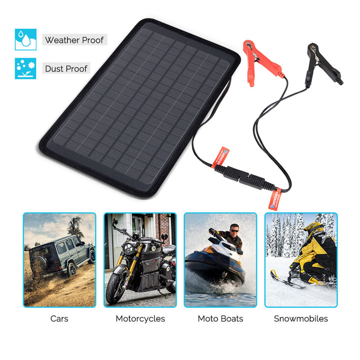Renogy Solar Trickle Charger Portable Battery Maintainer with Lighter Plug, 5W - VMInnovations