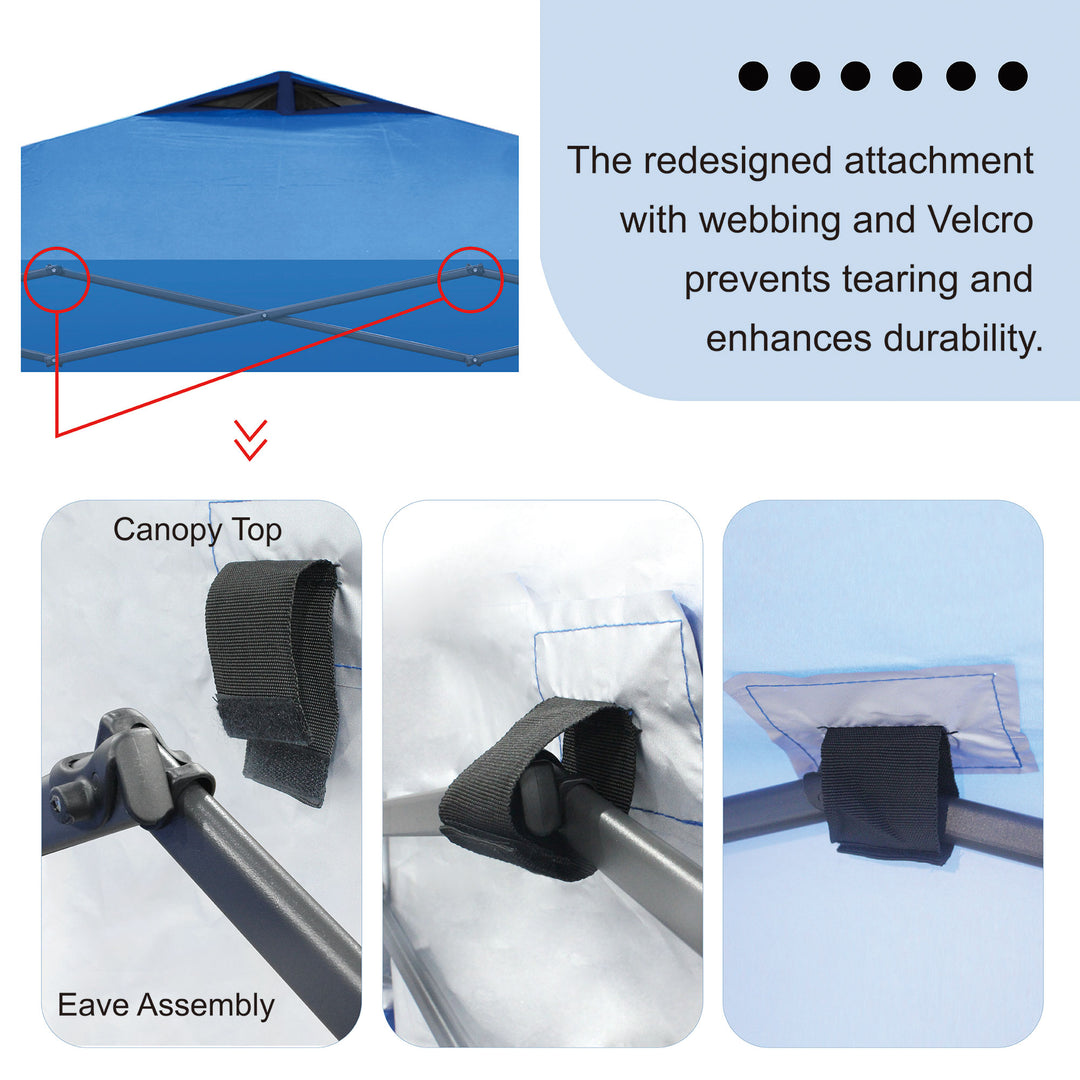 Crown Shades 10 x 10 Foot Instant Canopy Tent, Portable Shelter, Blue(Used) - VMInnovations