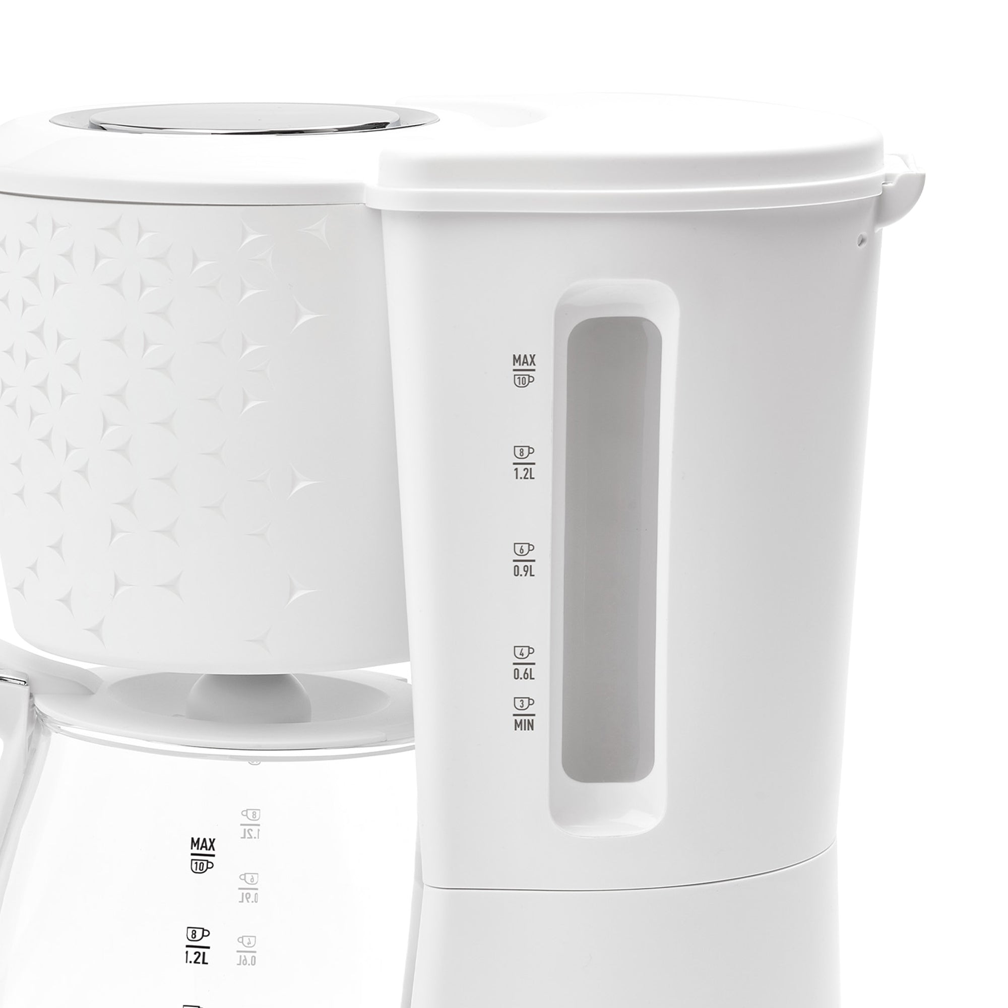 Haden Starbeck Sleek 10 Cup Drip Coffee Maker, 1.5L Tank, White (Open Box) - VMInnovations