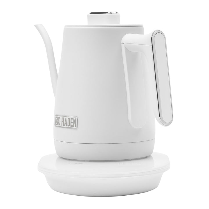 Haden Electric Tea Kettle, Gooseneck Hot Water Boiler, 0.6L Teapot, Ivory/Chrome - VMInnovations