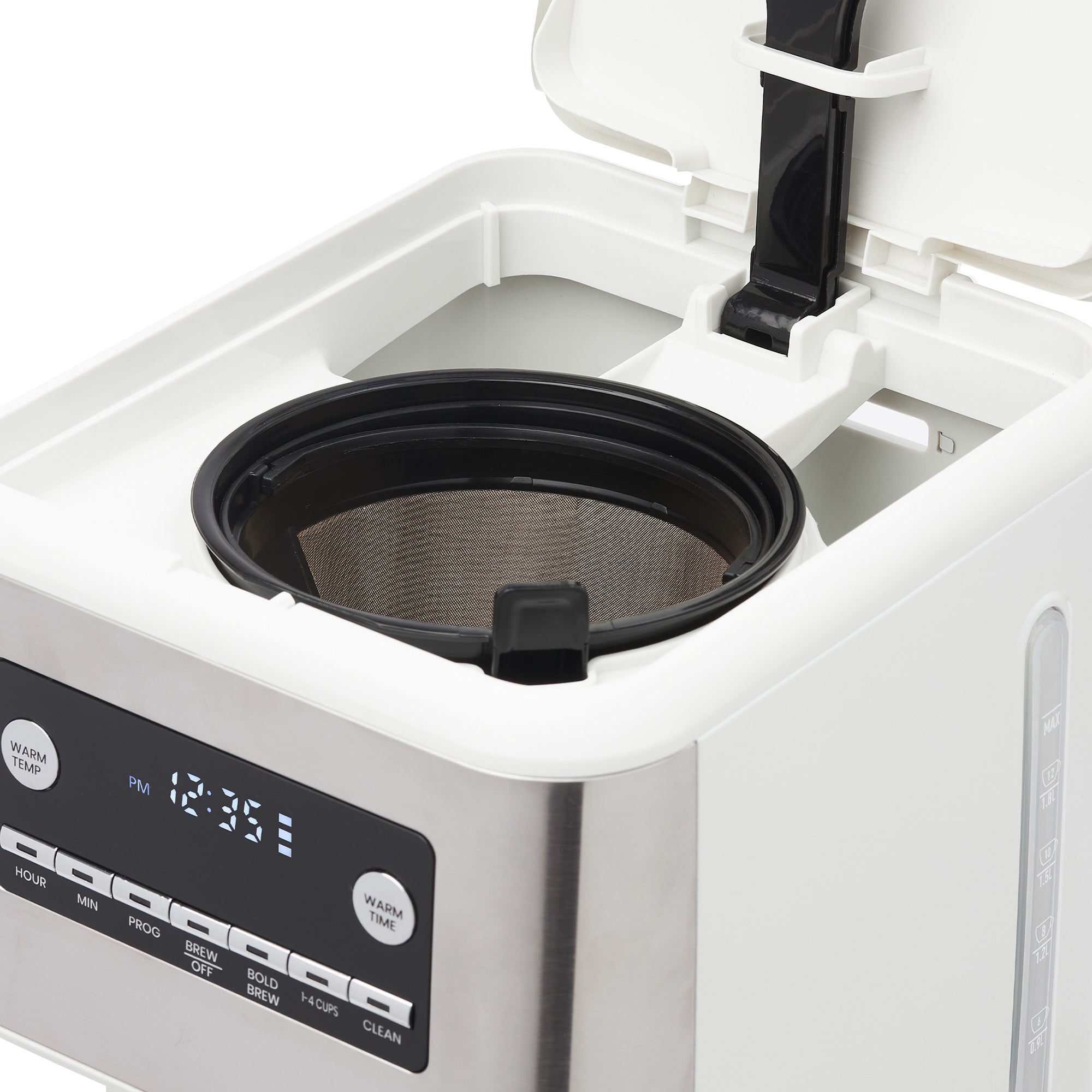 Haden Generous Brew 14 Cup Programmable Digital Coffee Maker Pot, Ivory/Chrome - VMInnovations