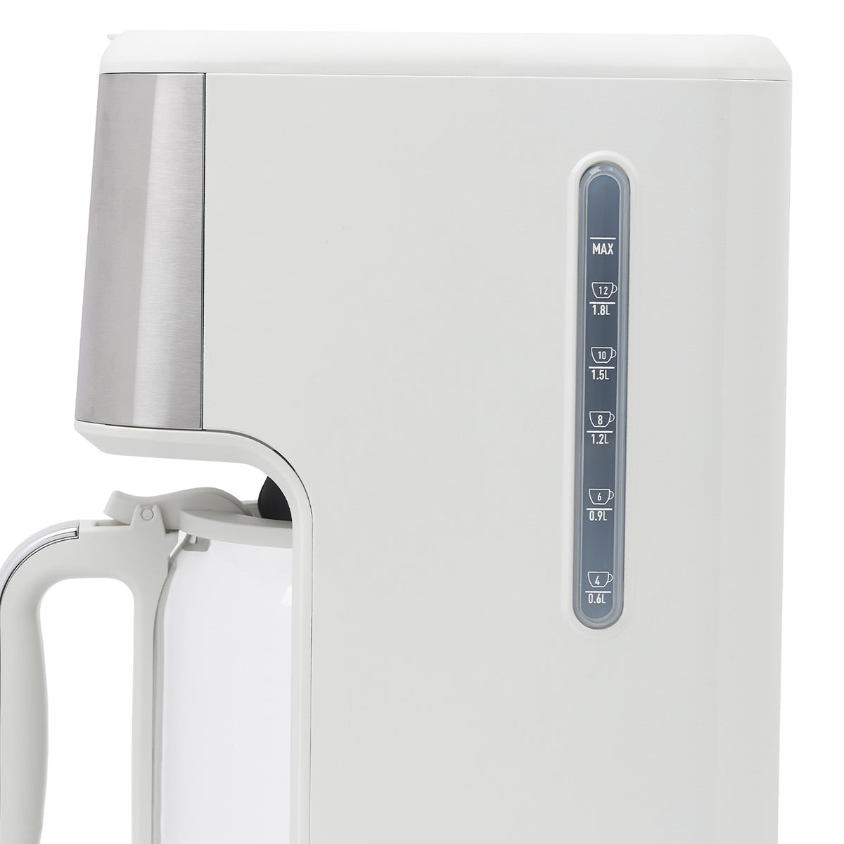 Haden Generous Brew 14 Cup Programmable Digital Coffee Maker Pot, Ivory/Chrome