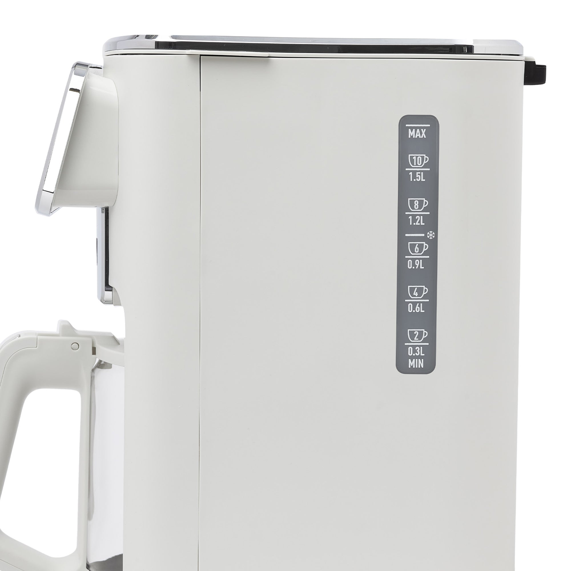 Haden Dual Brew 10 Cup Hot & Ice Programmable Digital Coffee Maker, Ivory/Chrome - VMInnovations