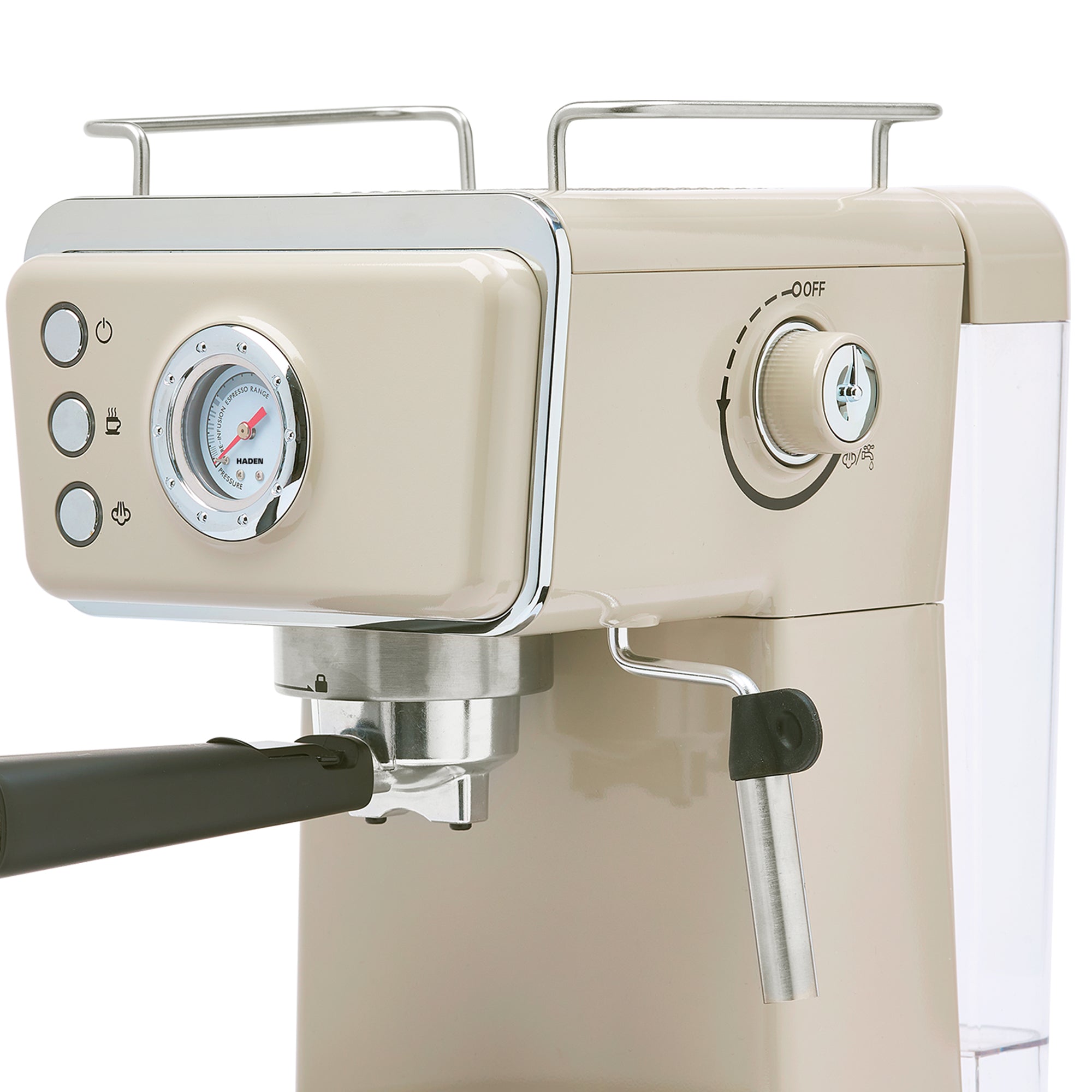 Haden Barista Brew Espresso Coffee Machine 20-Bar Espresso Maker, Putty & Copper - VMInnovations