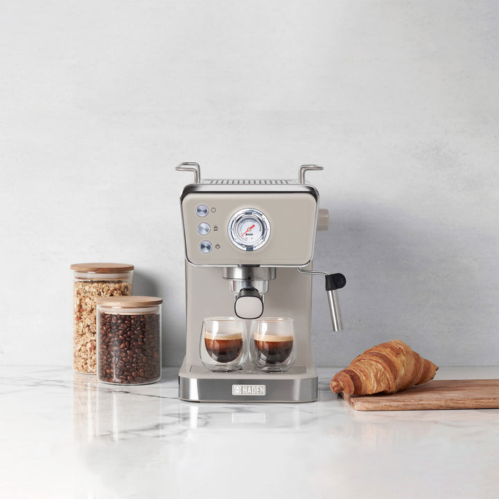 Haden Barista Brew Espresso Machine 20-Bar Espresso Maker, Putty (Open Box) - VMInnovations