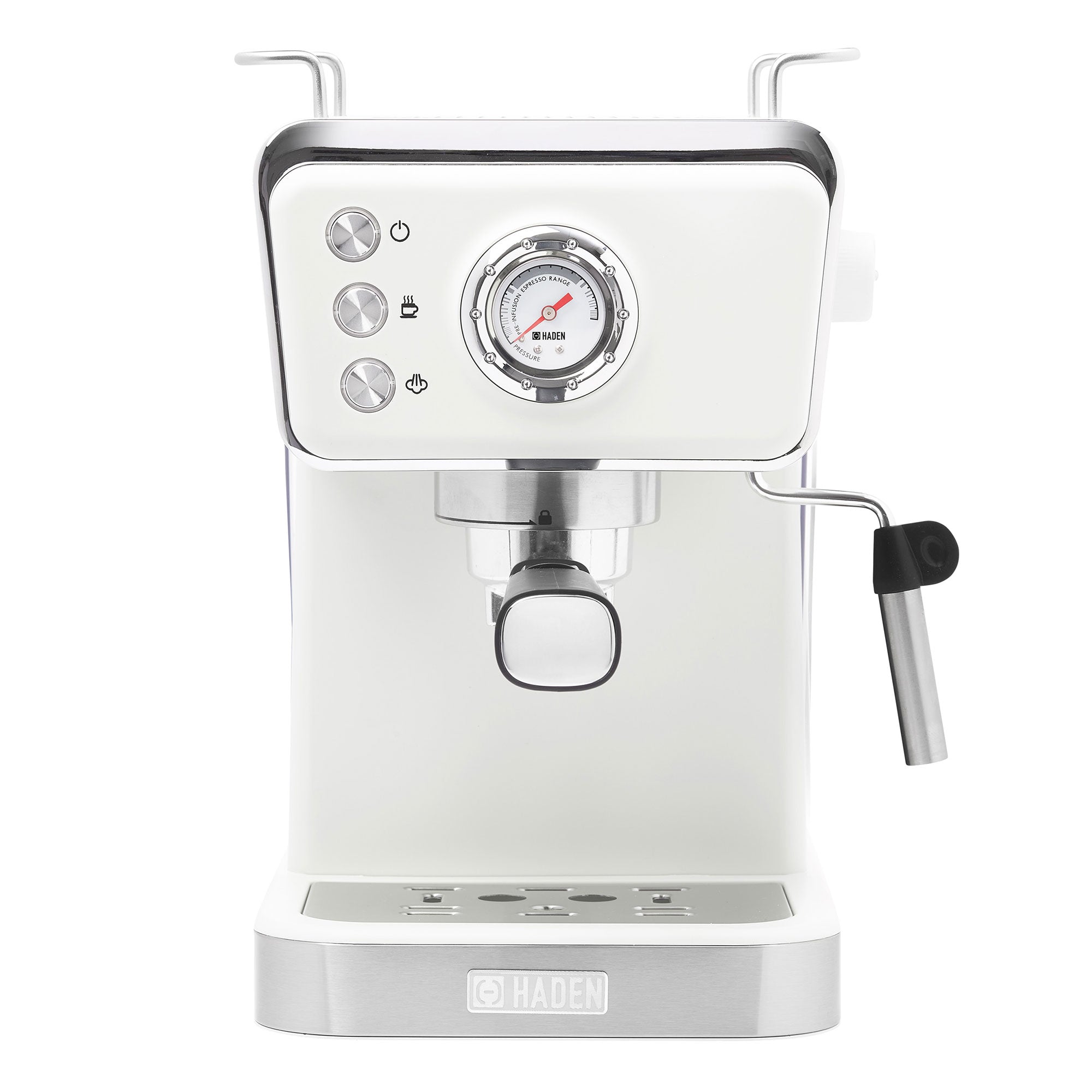 Haden Brew Espresso Coffee Machine 20-Bar Espresso Maker, Ivory & Copper (Used) - VMInnovations