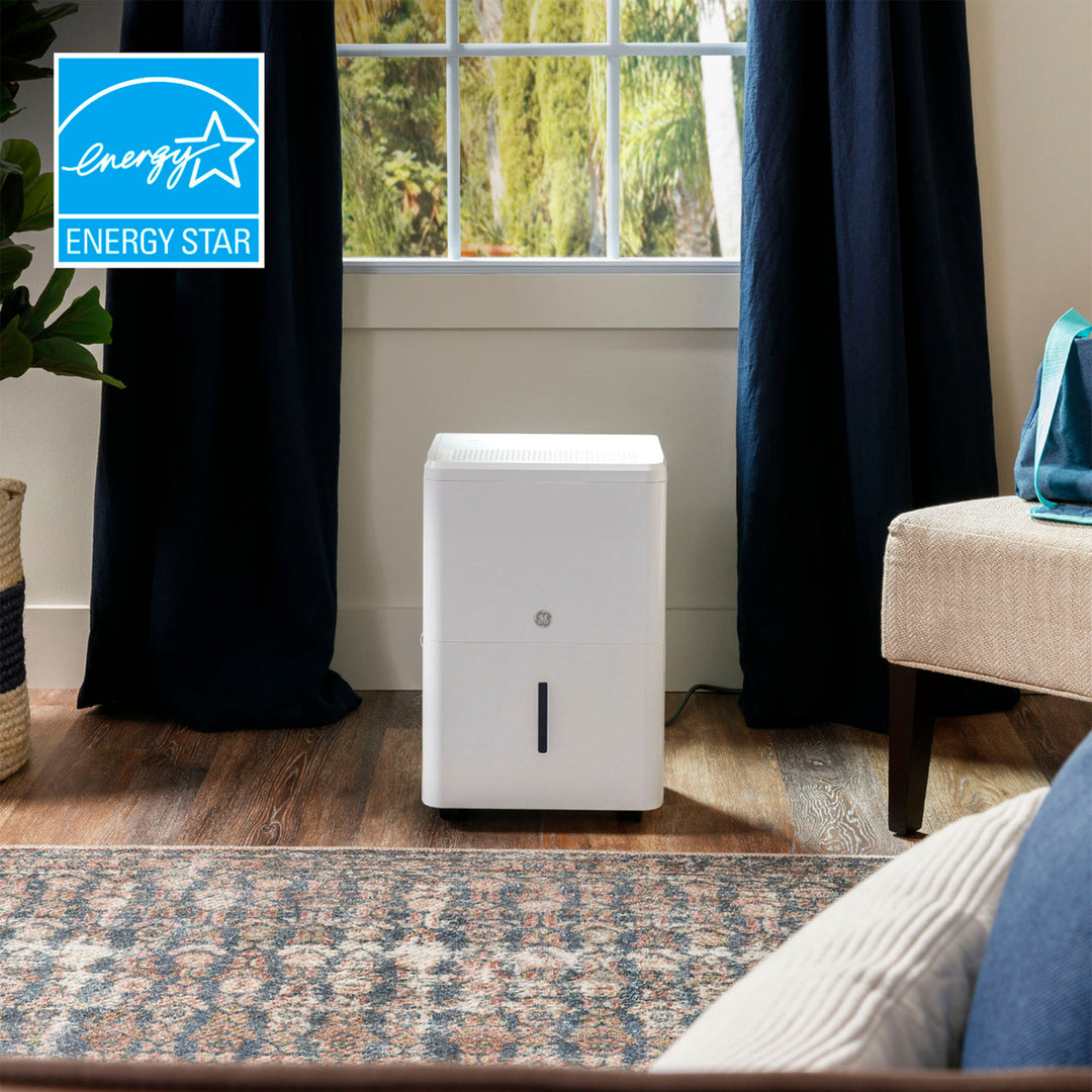 GE 35Pt Dehumidifier for Home Basement & Bathroom, White (Refurbished) - VMInnovations