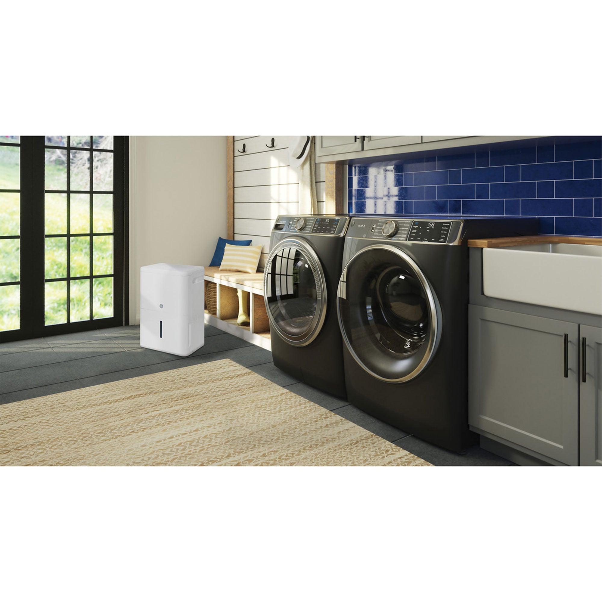 GE 35Pt Dehumidifier for Home Basement & Bathroom, White (Used) - VMInnovations