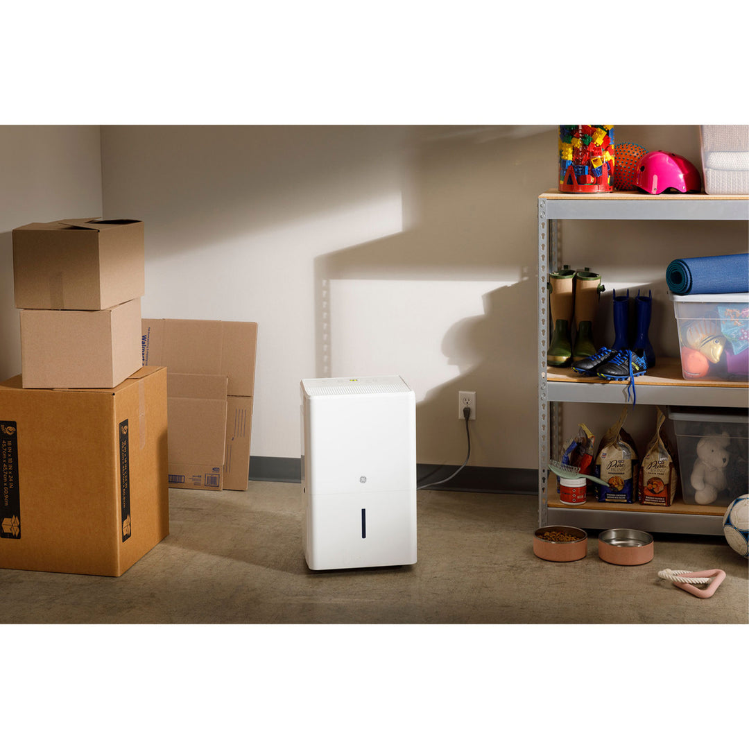 GE 35Pt Dehumidifier for Home Basement & Bathroom, White (Refurbished) - VMInnovations