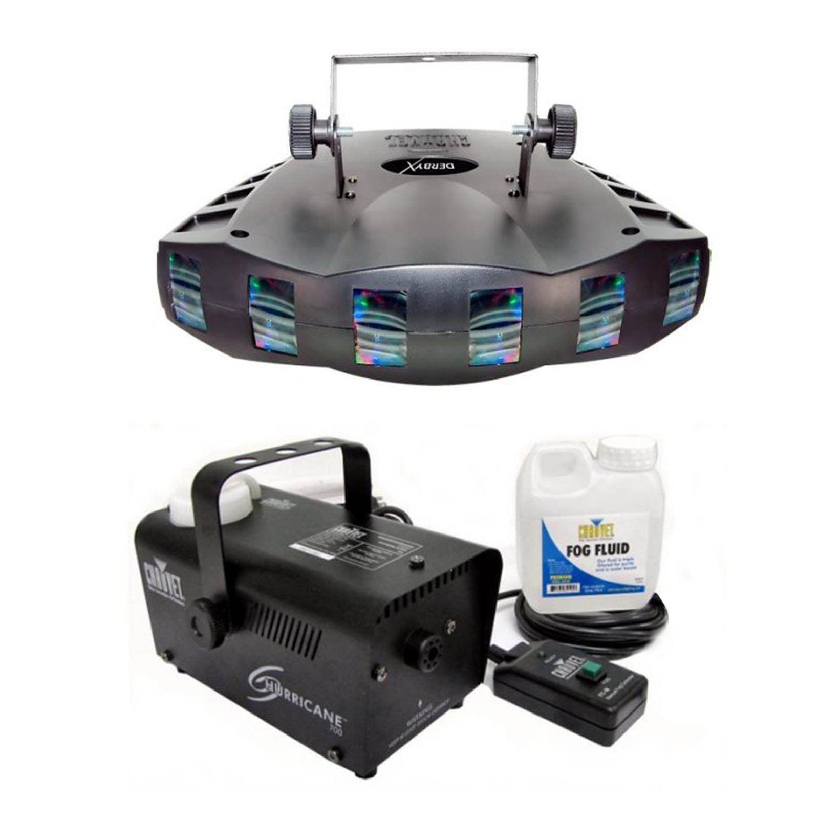 CHAUVET DERBY X RGB DMX Pro DJ Club Effect Strobe Light + H700 Fog/Smoke Machine
