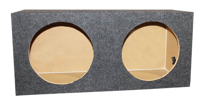 Q POWER 10" Dual Sealed Car Subwoofer Sub Box Enclosure 2 Subs 10-In (Open Box)