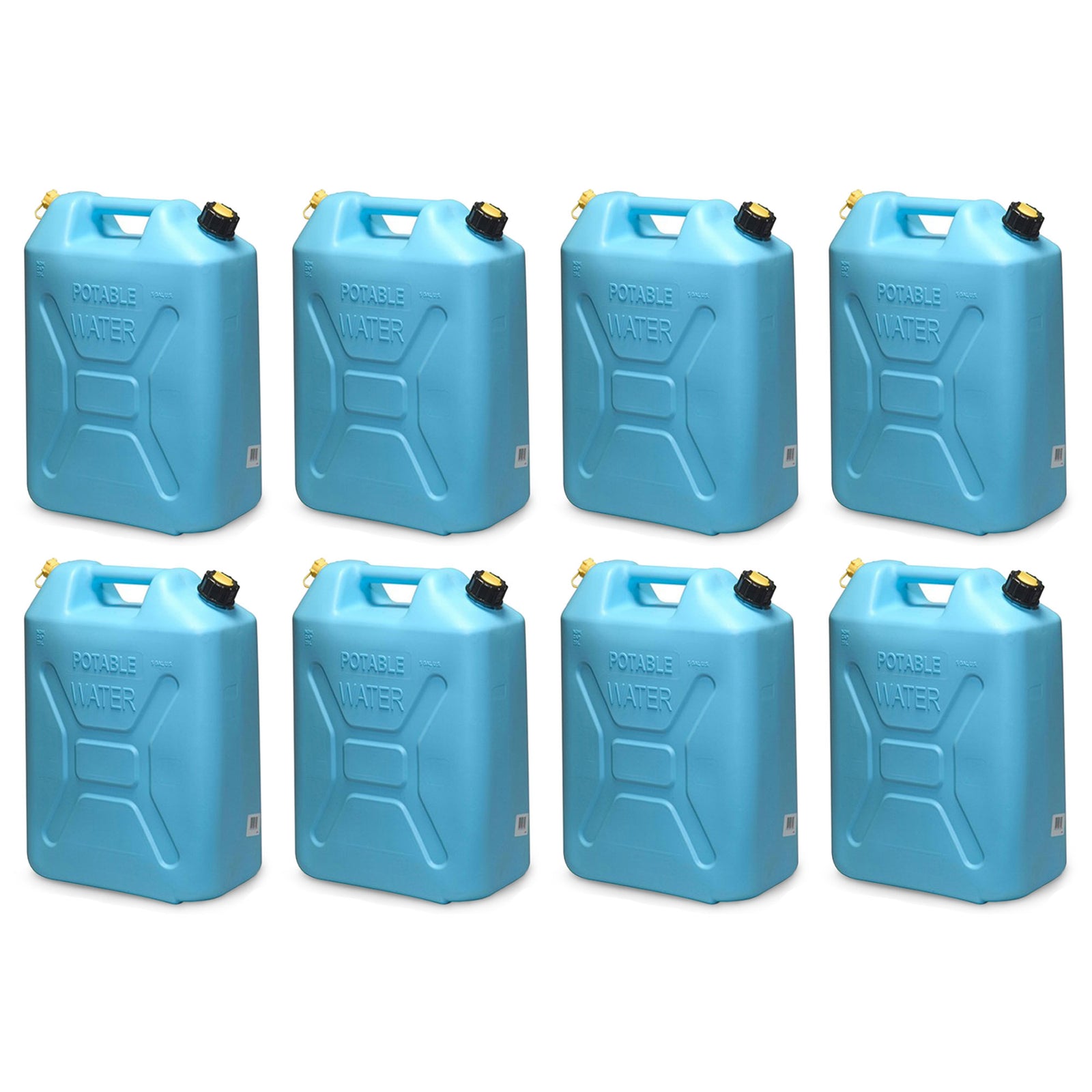 Scepter 5 Gal Military Style Water Can Container with Reversible Spout, 8 Pack - VMInnovations