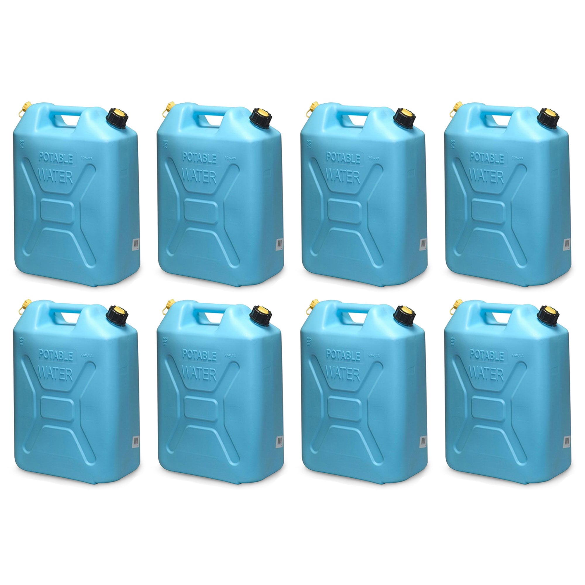 Scepter 5 Gal Military Style Water Can Container with Reversible Spout, 8 Pack - VMInnovations