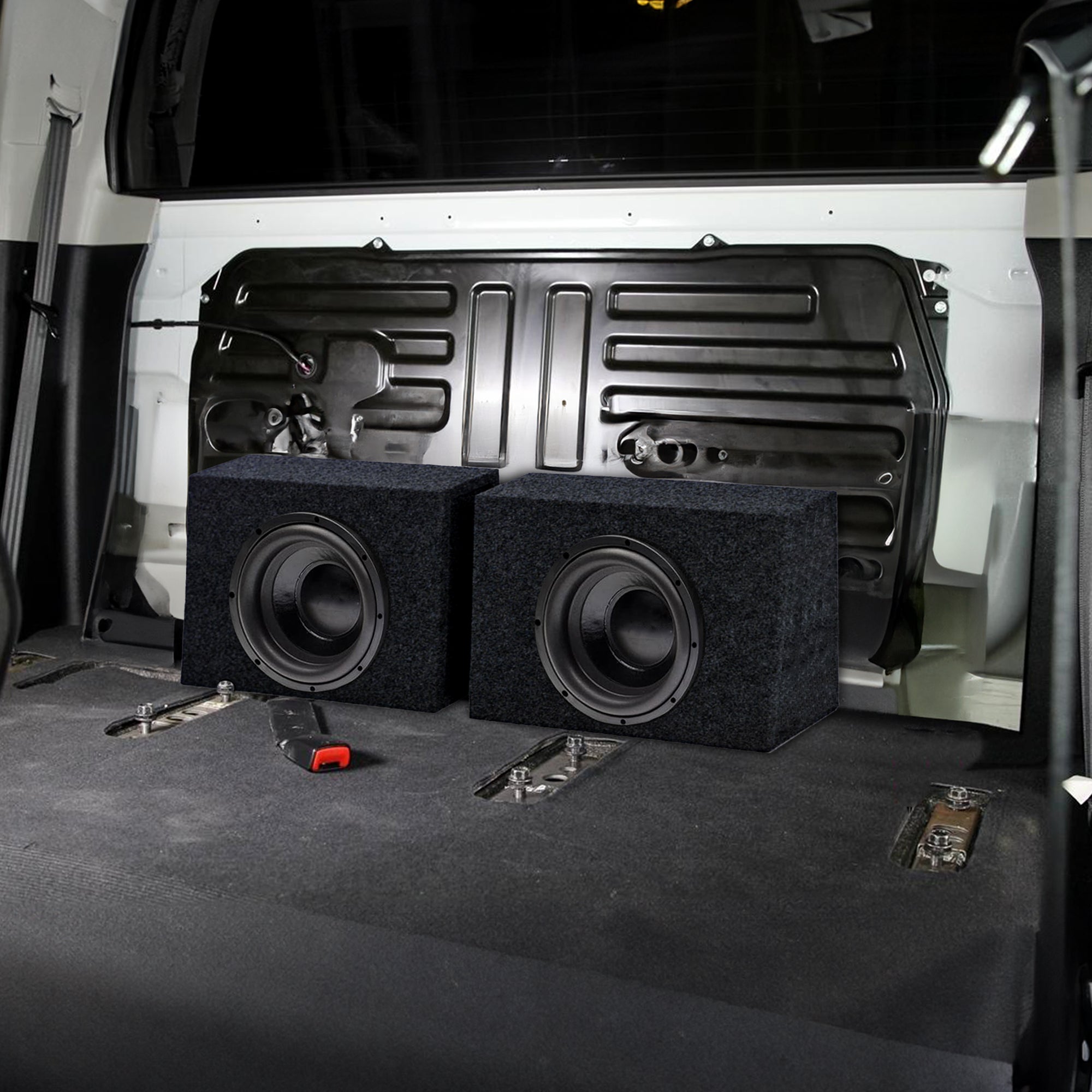 QPower QTW10 Single 10" Sealed Car Audio Subwoofer Sub Box Enclosures (2 Pack) - VMInnovations