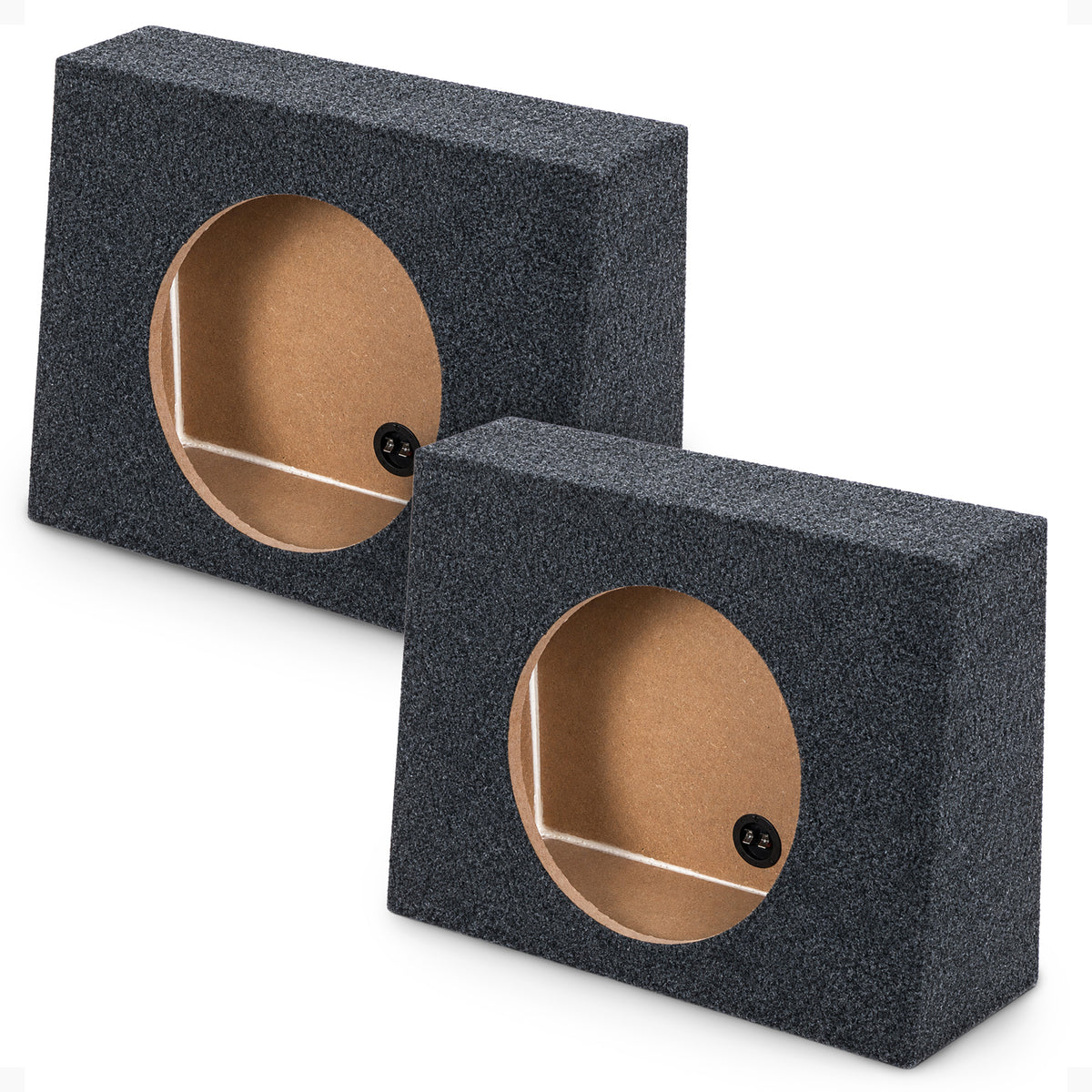 QPower QTW12 Single 12" Sealed Car Audio Subwoofer Sub Box Enclosures, Pair