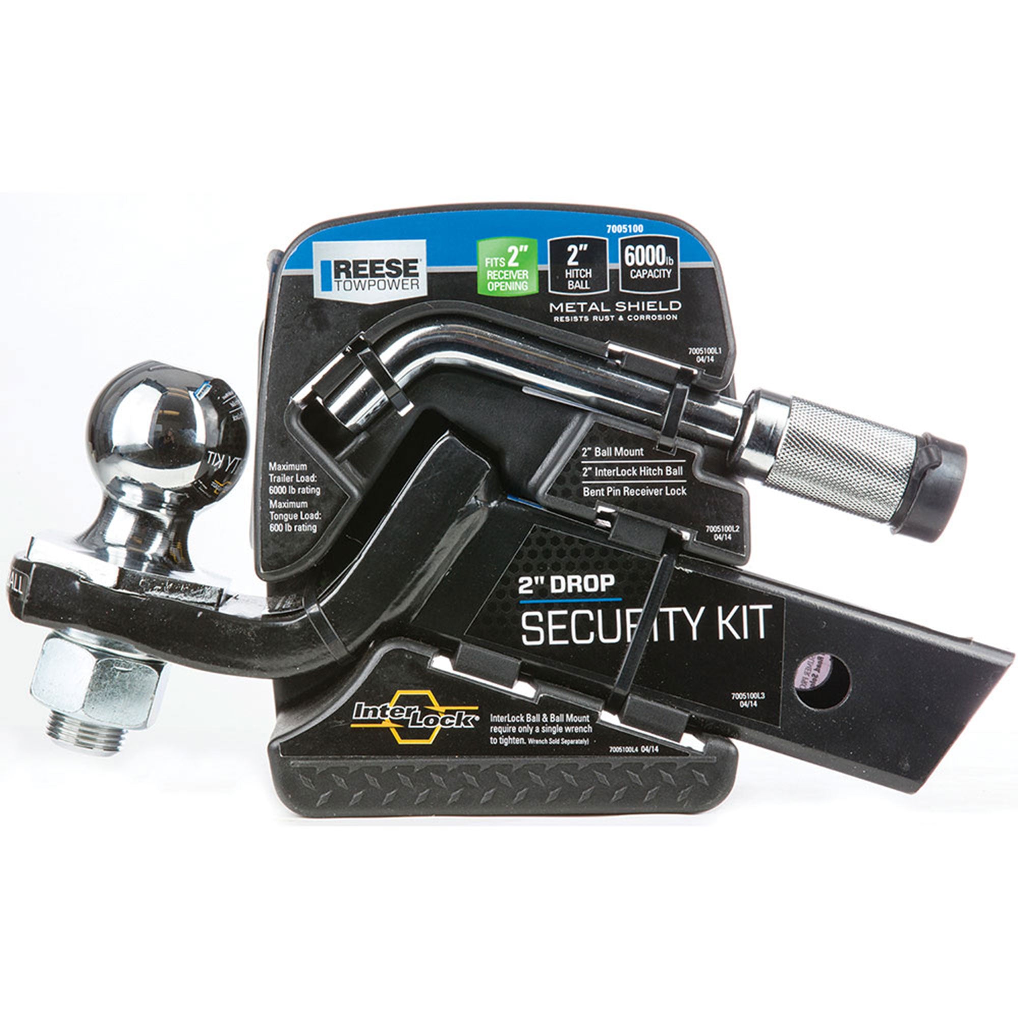 Reese Interlock Trailer Hitch Ball Mount Security Kit, 6000lbCapacity (Open Box)