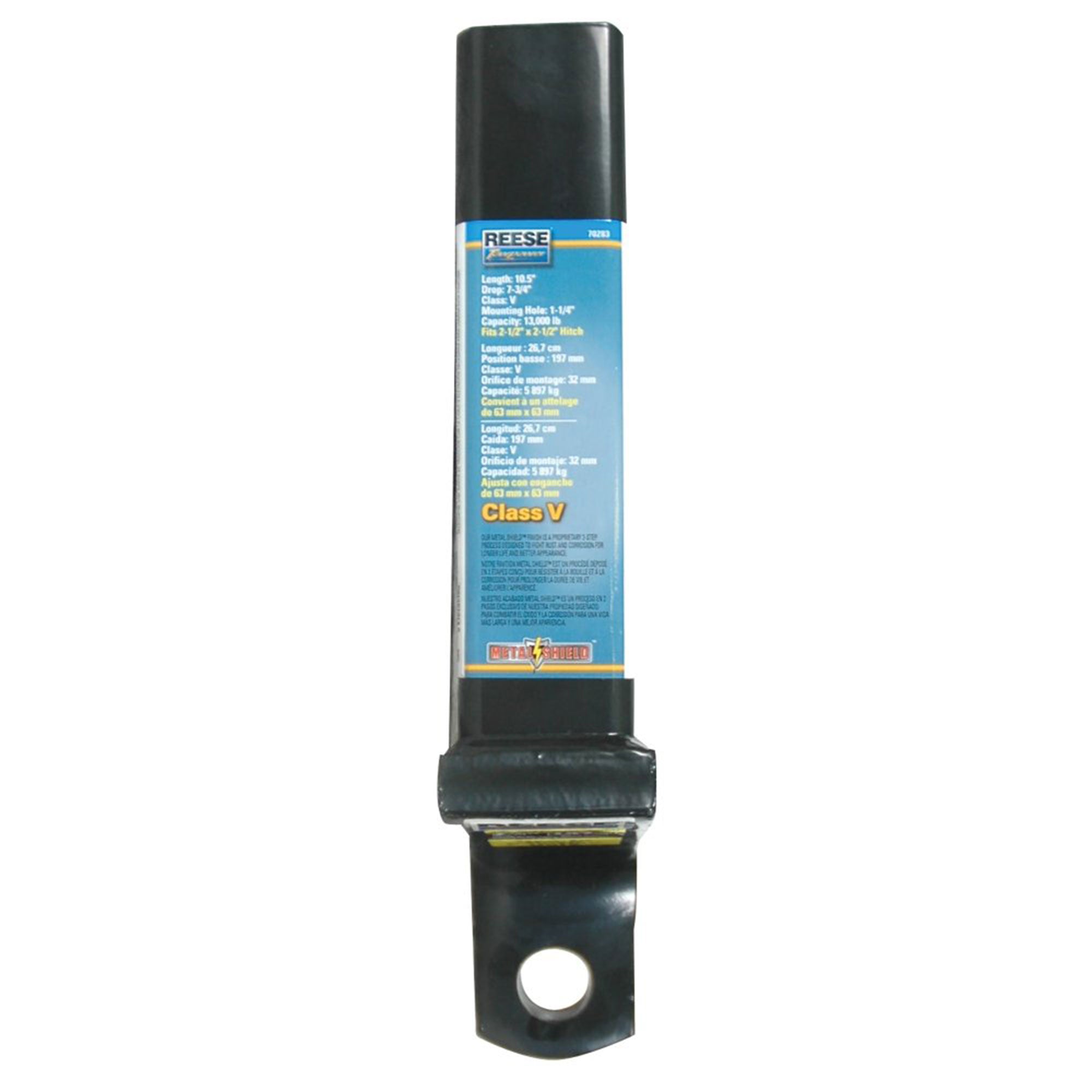 Reese Trailer Hitch Ball Mount, 2.5" Receiver, 7.75" Drop, 13000 lbs, Black - VMInnovations