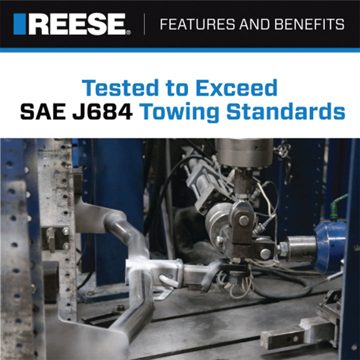 REESE Trailer Hitch Ball Mount, Fits 2.5" Receiver, 3" Drop, 14000 lbs, Black - VMInnovations