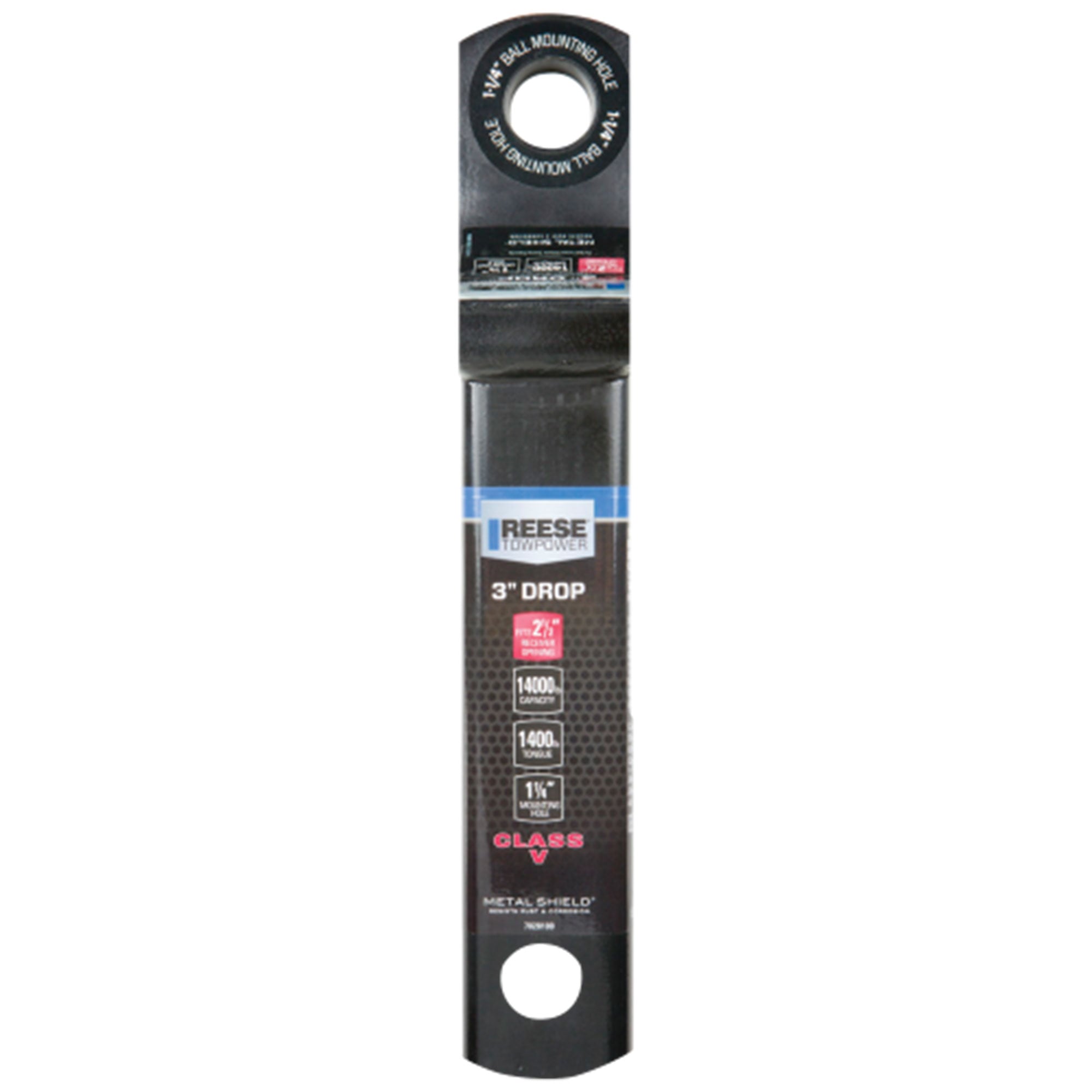 REESE Hitch Ball Mount, Fits 2.5" Receiver, 3" Drop, 14000lbs, Black (Open Box) - VMInnovations