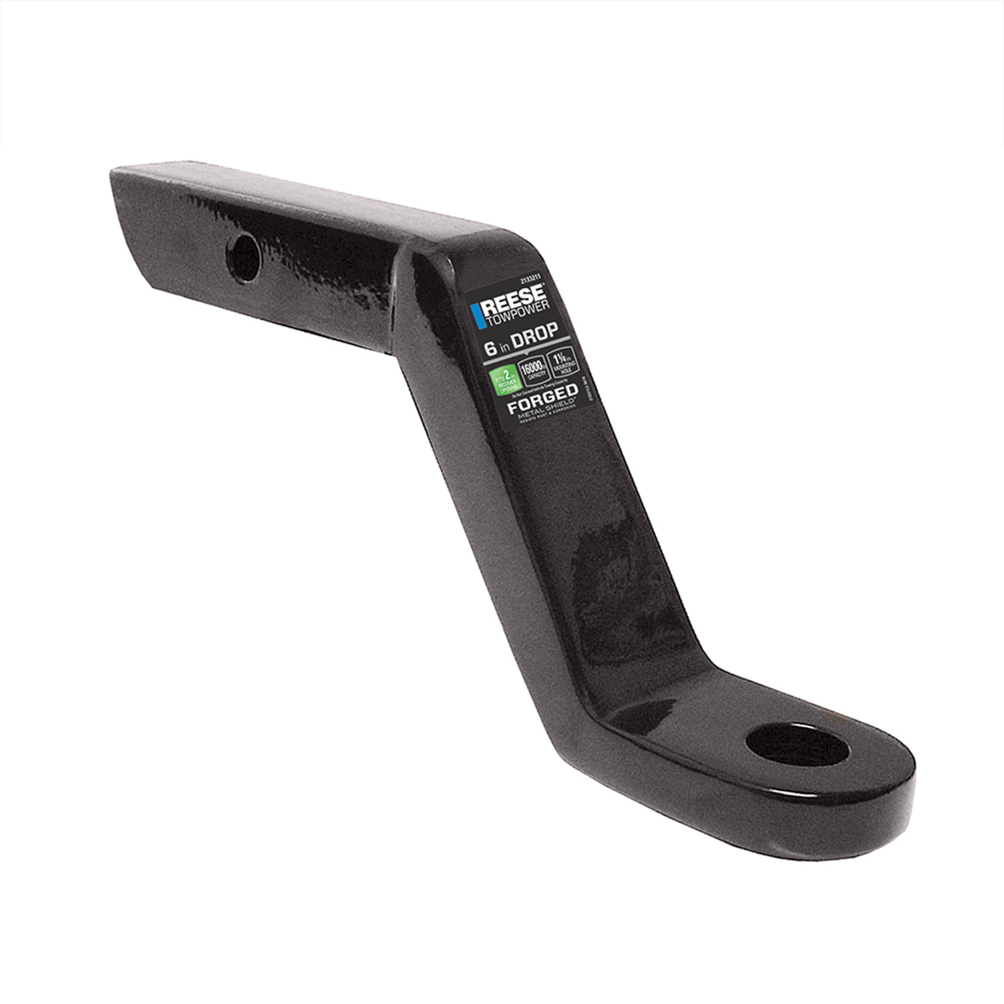 REESE Trailer Hitch Ball Mount, Fits 2" Receiver, 4" Drop, 16000 lbs, Black - VMInnovations