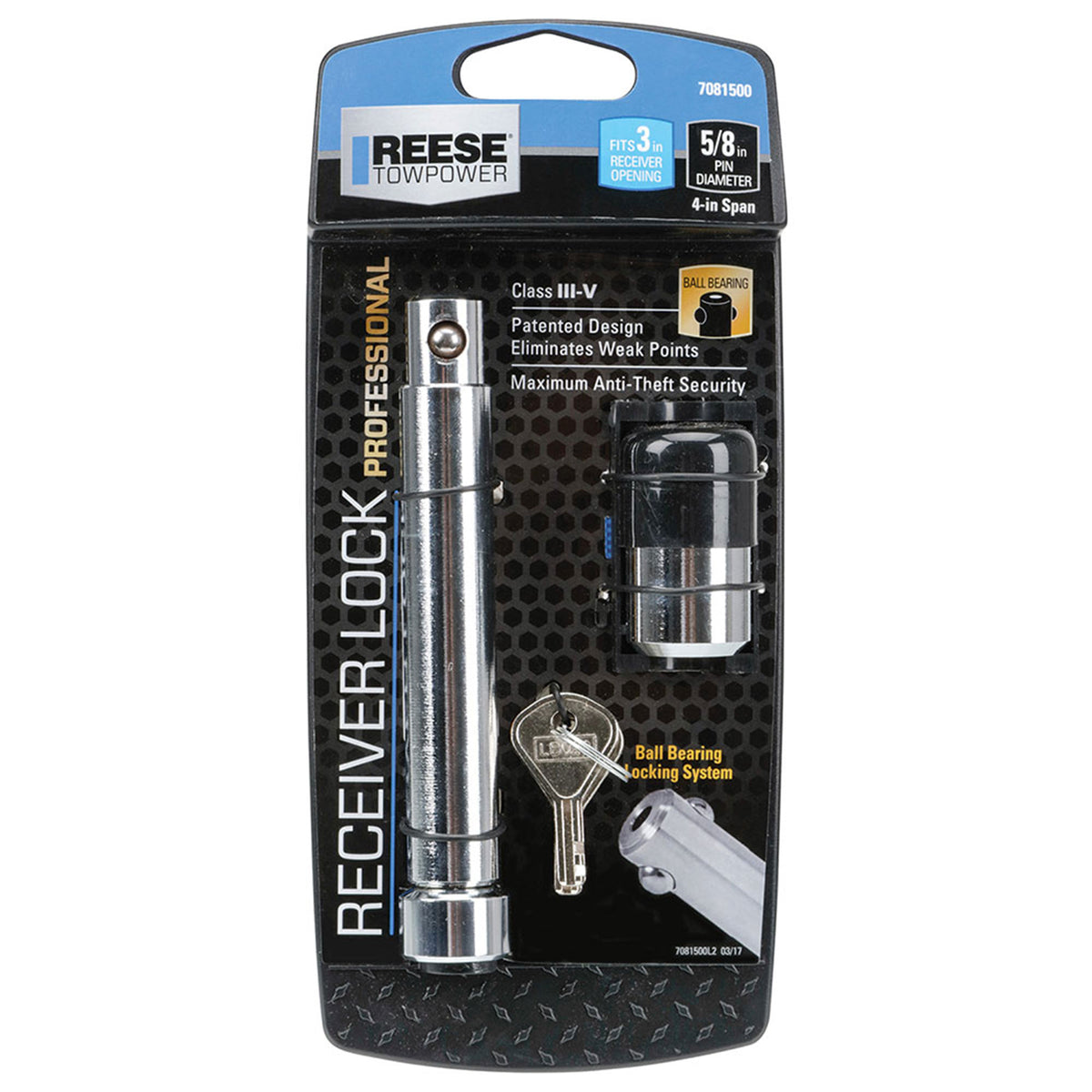 Reese Towpower Trailer Hitch Lock w/Ball Bearing Lock for Automotive (Open Box) - VMInnovations