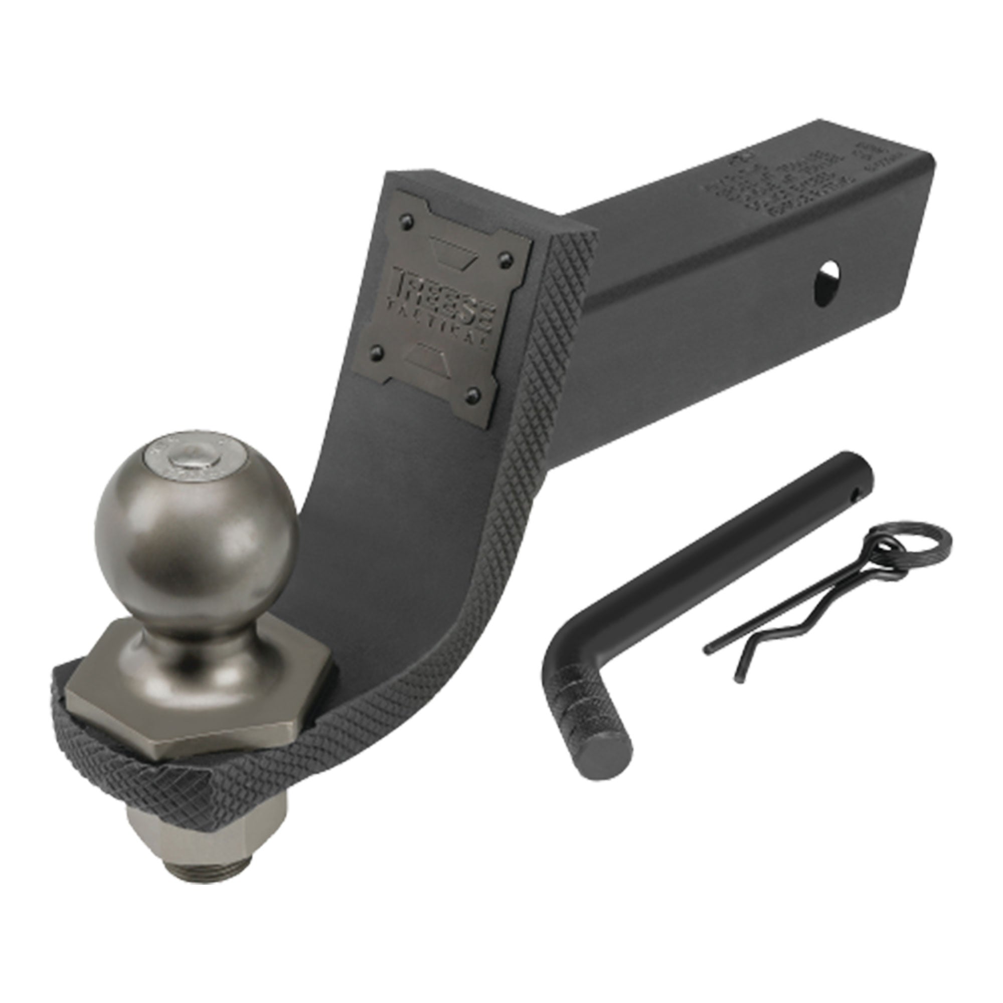 Reese Towpower Interlock Tactical Trailer Hitch Ball Mount Kit, Black (Open Box) - VMInnovations