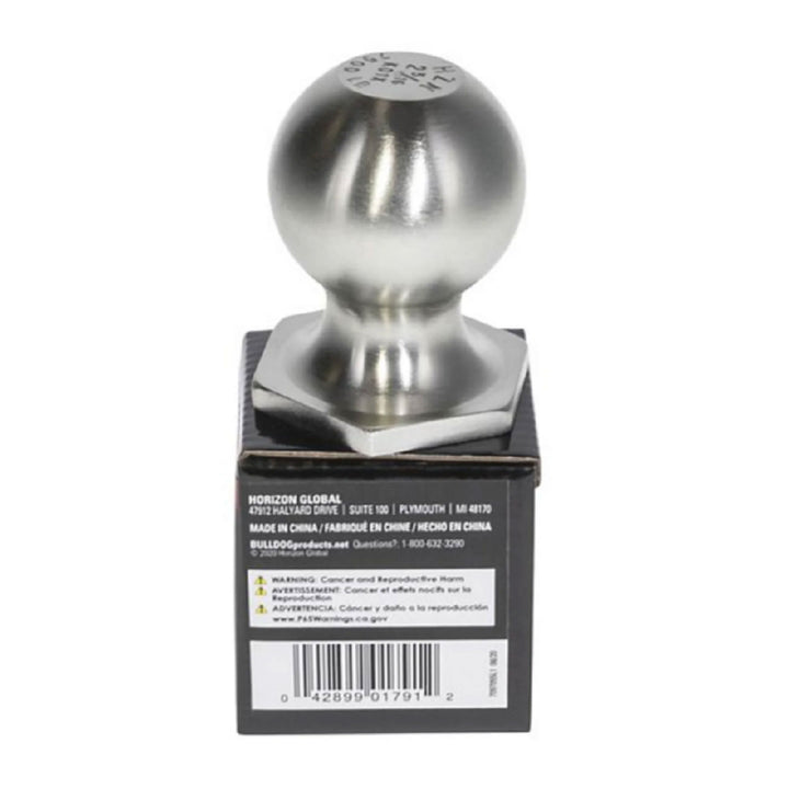 Bulldog 2-5/16 inch Diameter Interlock Hitch Ball, 7,500 Pound Capacity, HD Zinc - VMInnovations