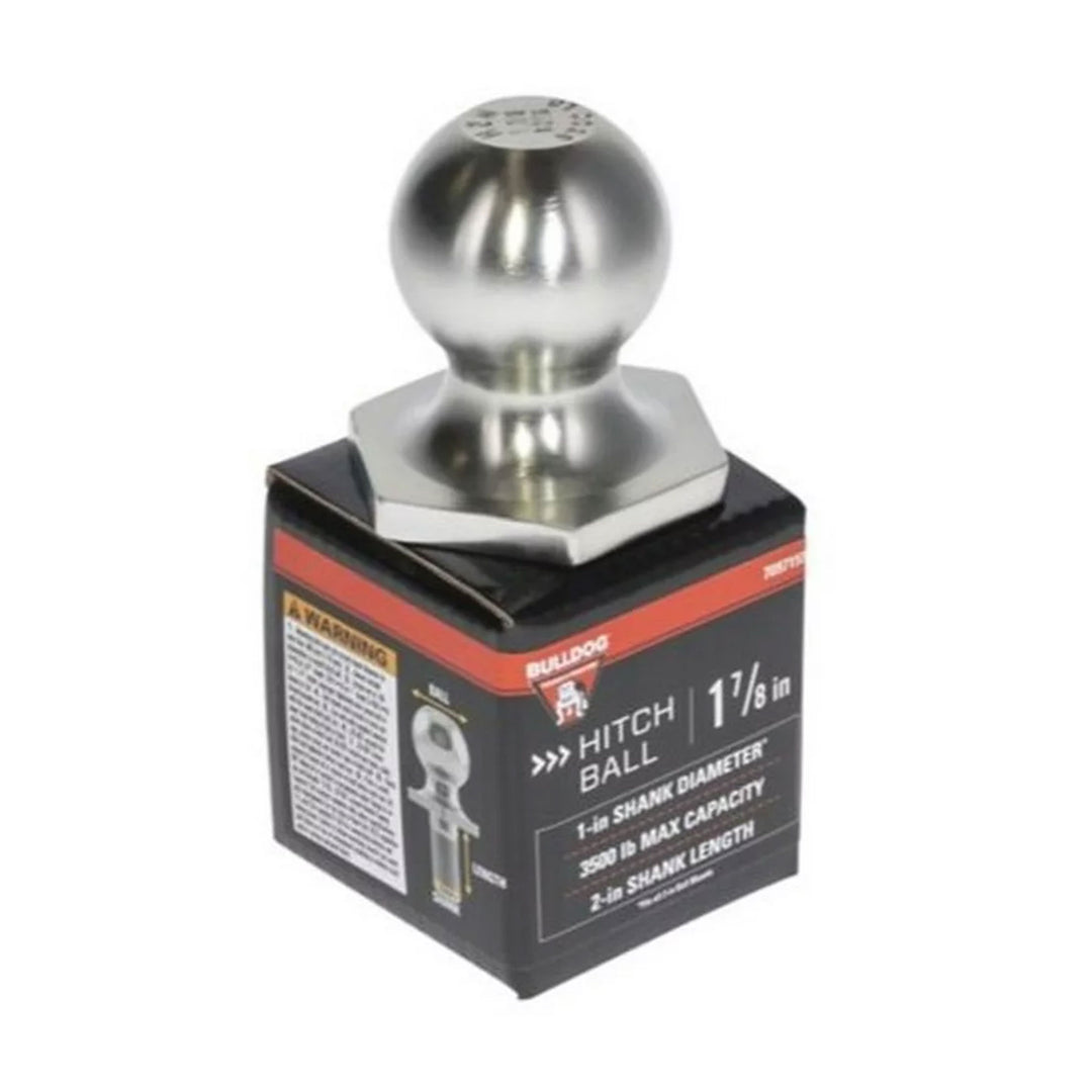 Bulldog 1-7/8 inch Diameter Interlock Hitch Ball, 3,500 Pound Capacity, HD Zinc - VMInnovations