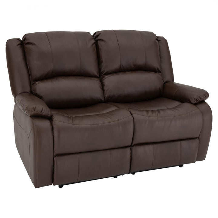RecPro Charles 58 Inch Recliner Sofa RV Faux Leather Lounge Furniture, Mahogany - VMInnovations