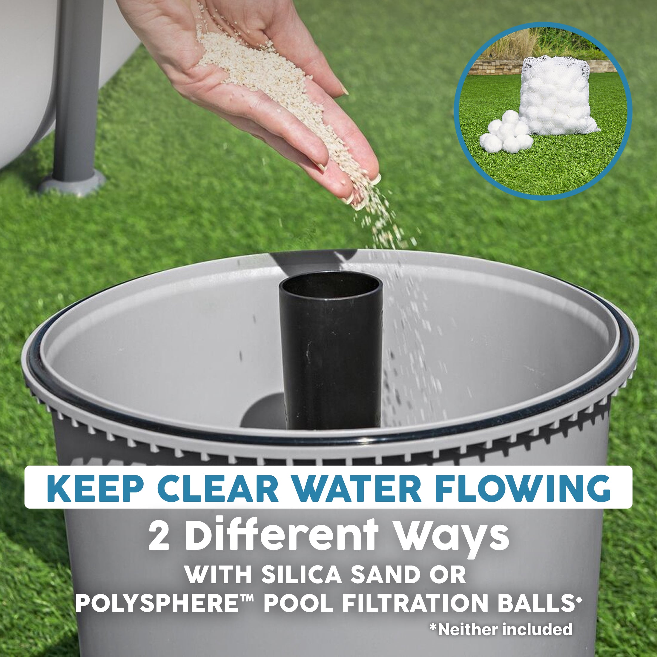 Bestway 950 Gallon Sand Filter Pump for Above Ground Outdoor Swimming Pools - VMInnovations