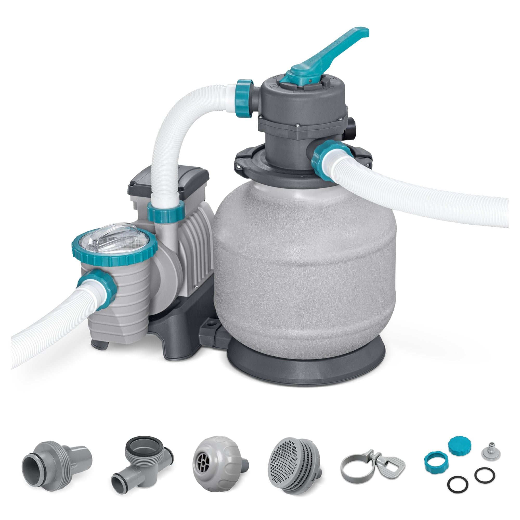Bestway 2,200 Gallon Sand Filter Pump for Above Ground Outdoor Swimming Pools - VMInnovations