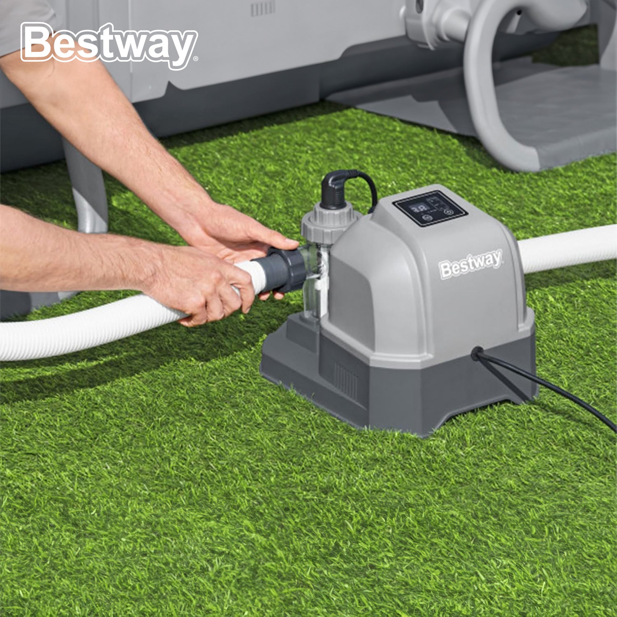 Bestway Hydrogenic 12 G/H Saltwater Chlorinator for Above Ground Pools(Open Box)