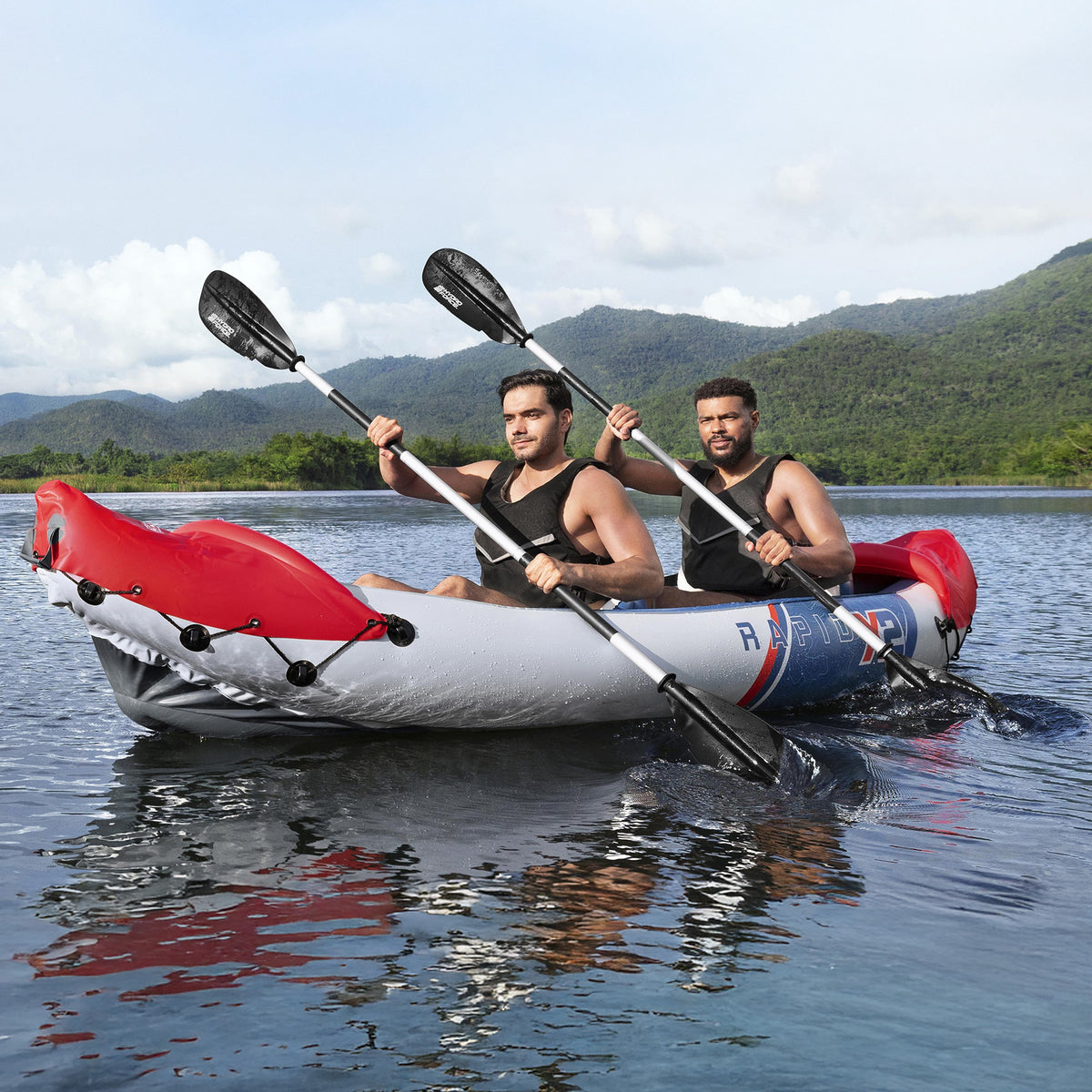 Bestway Rapid X2 Inflatable 2 Person Kayak Outdoor Water Sport Set (Open Box)