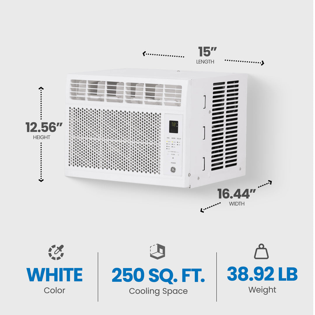GE 6000BTU Window Air Conditioner Covers up to 250 Sq Ft (Certified Refurbished) - VMInnovations