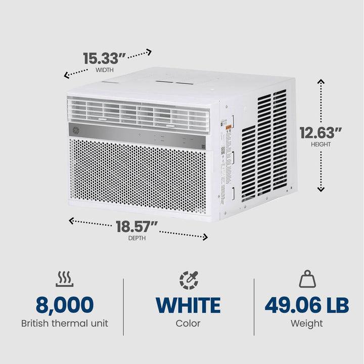 GE 8000BTU Window Air Conditioner Covers up to 350 Sq Ft (Certified Refurbished) - VMInnovations