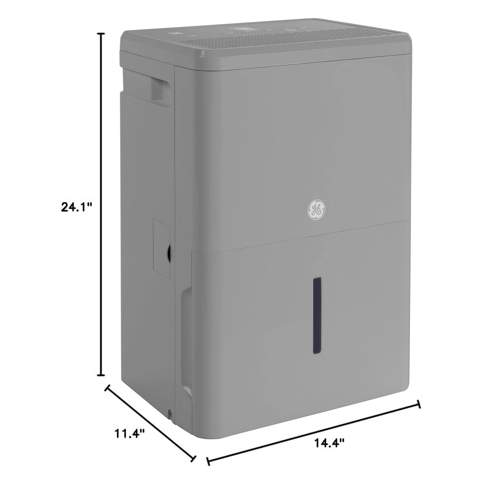 GE Portable 50 Pt Smart Dehumidifier Built In Pump, Gray (Certified Refurbished) - VMInnovations